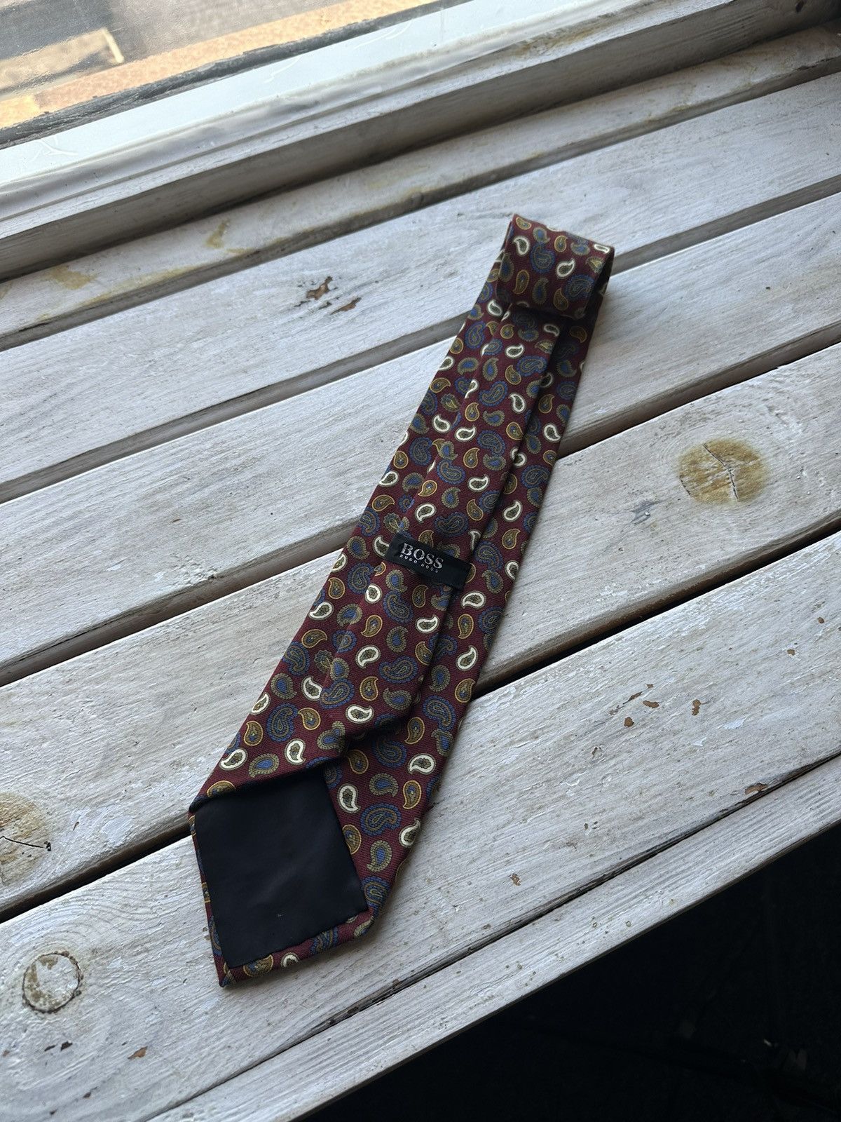 Designer × Hugo Boss 🚨RARE Hugo Boss Tie ZEGNA STYLE old money luxury monogram Size ONE SIZE - 1 Thumbnail