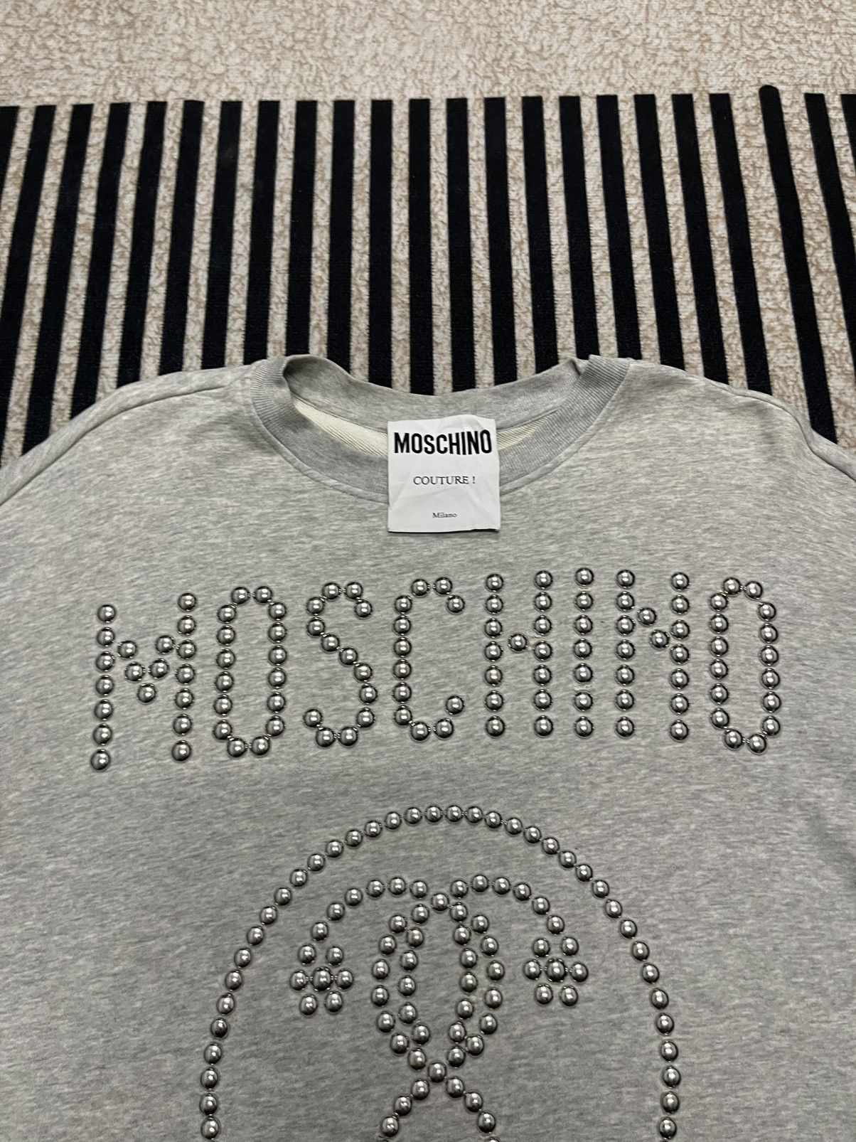 Moschino MOSCHINO WOMEN DOUBLE QUESTION MARK STUDDED CREWNECK RARE Size M / US 6-8 / IT 42-44 - 7 Thumbnail