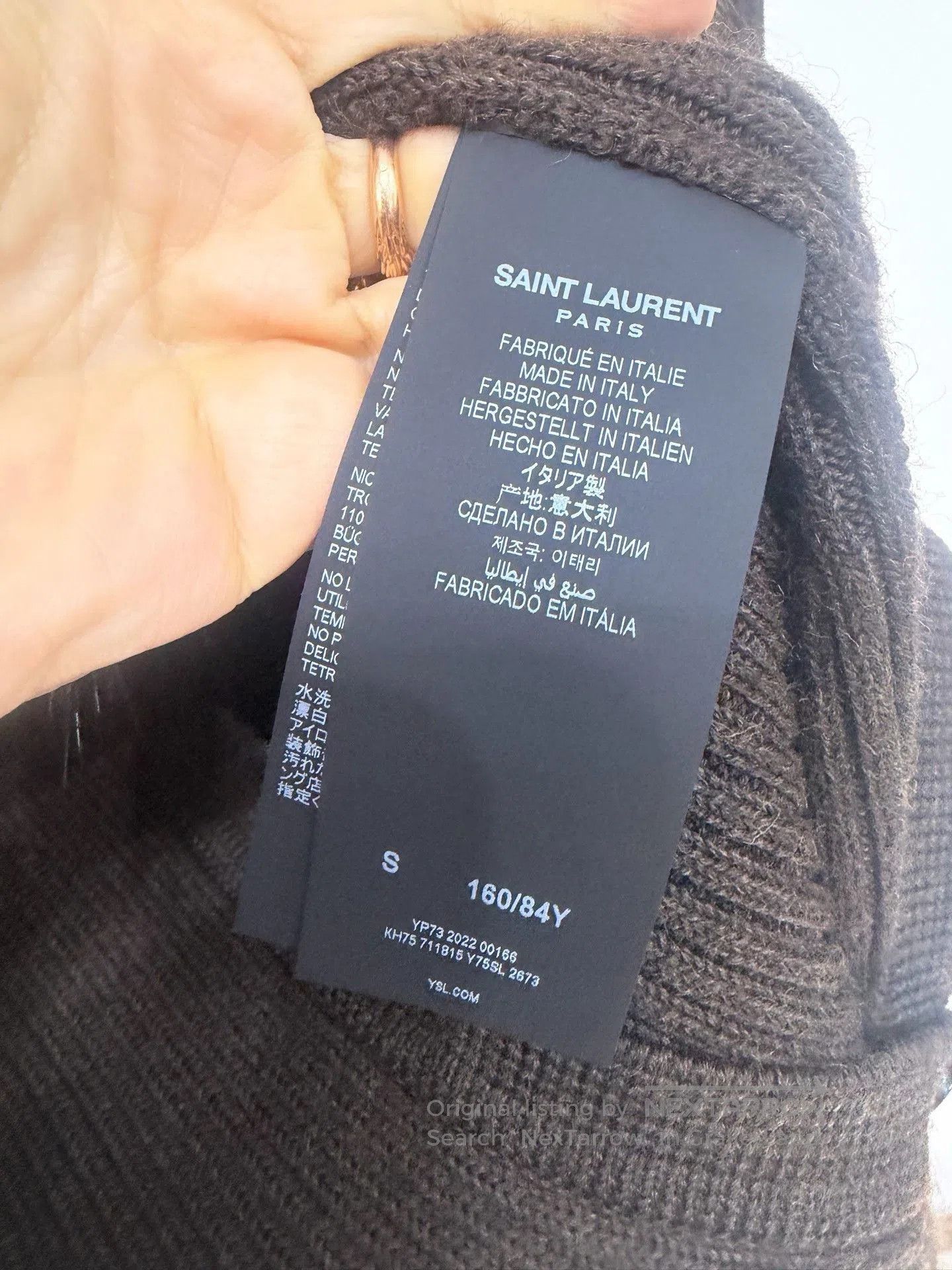 Saint Laurent Paris Saint Laurent Brown Fur Collar Wool Dress. Size S / US 4 / IT 40 - 5 Thumbnail