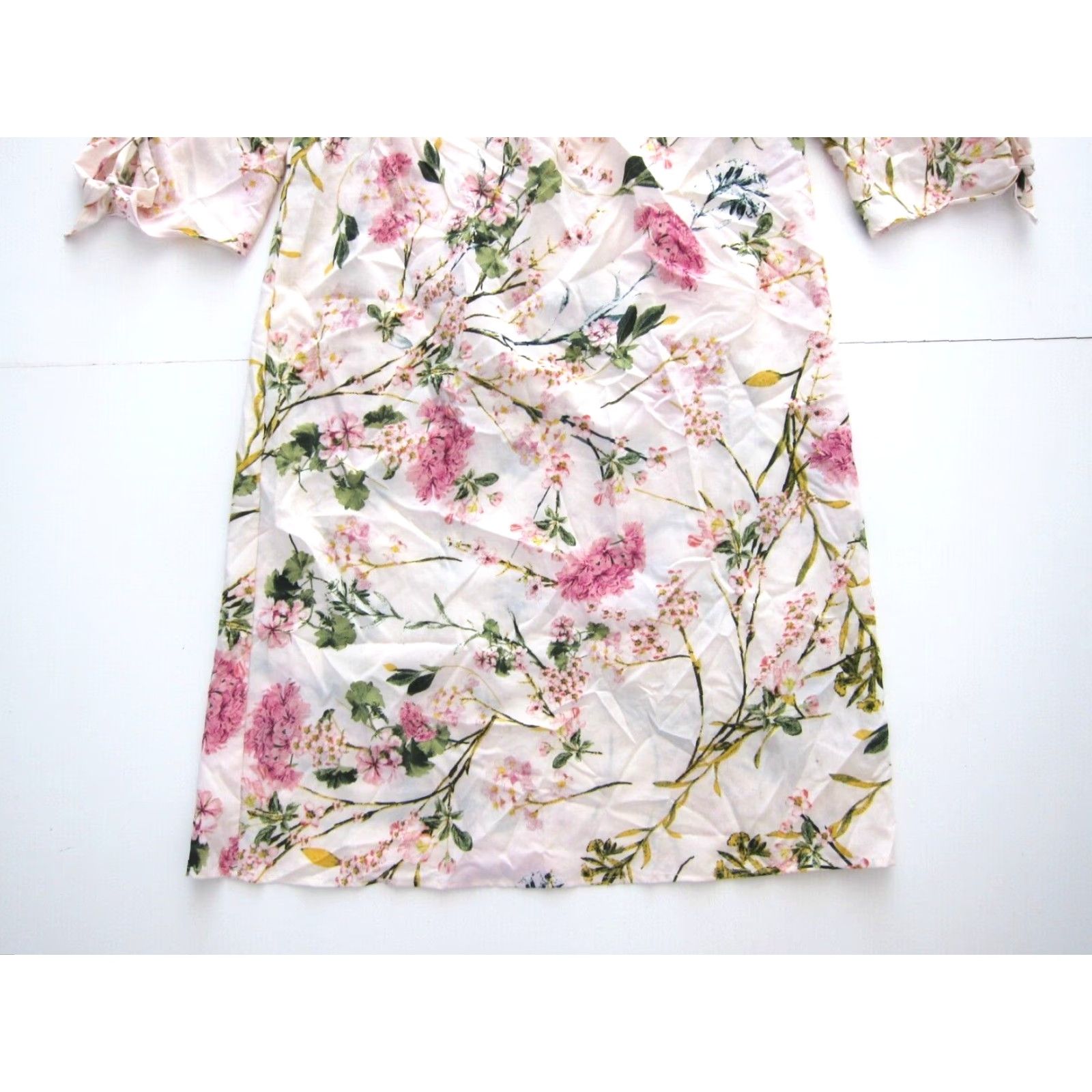 Pinko Magnolia South Stretch Pink Green Yellow Floral Off Shoulder Tunic Dress Small Size S / US 4 / IT 40 - 8 Thumbnail