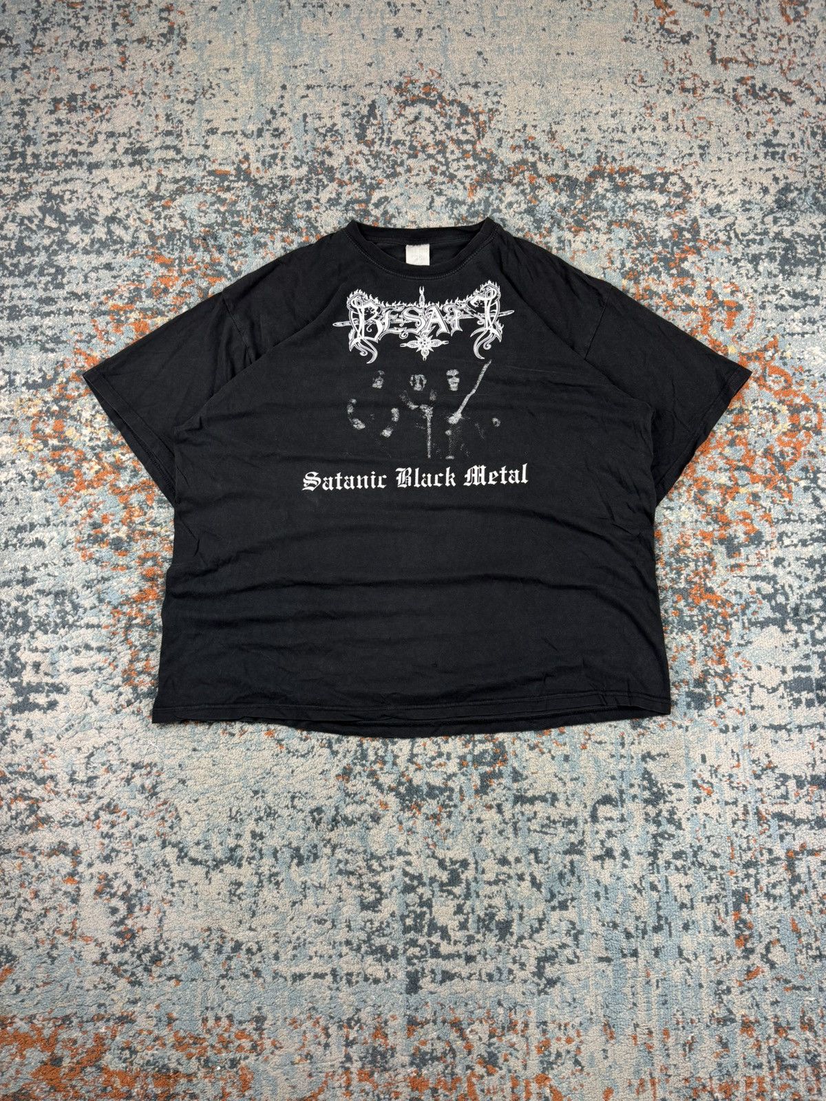 Band Tees Ultra Rare Vintage 90s Besatt satanic black metal band tee Size US XL / EU 56 / 4 - 1 Thumbnail