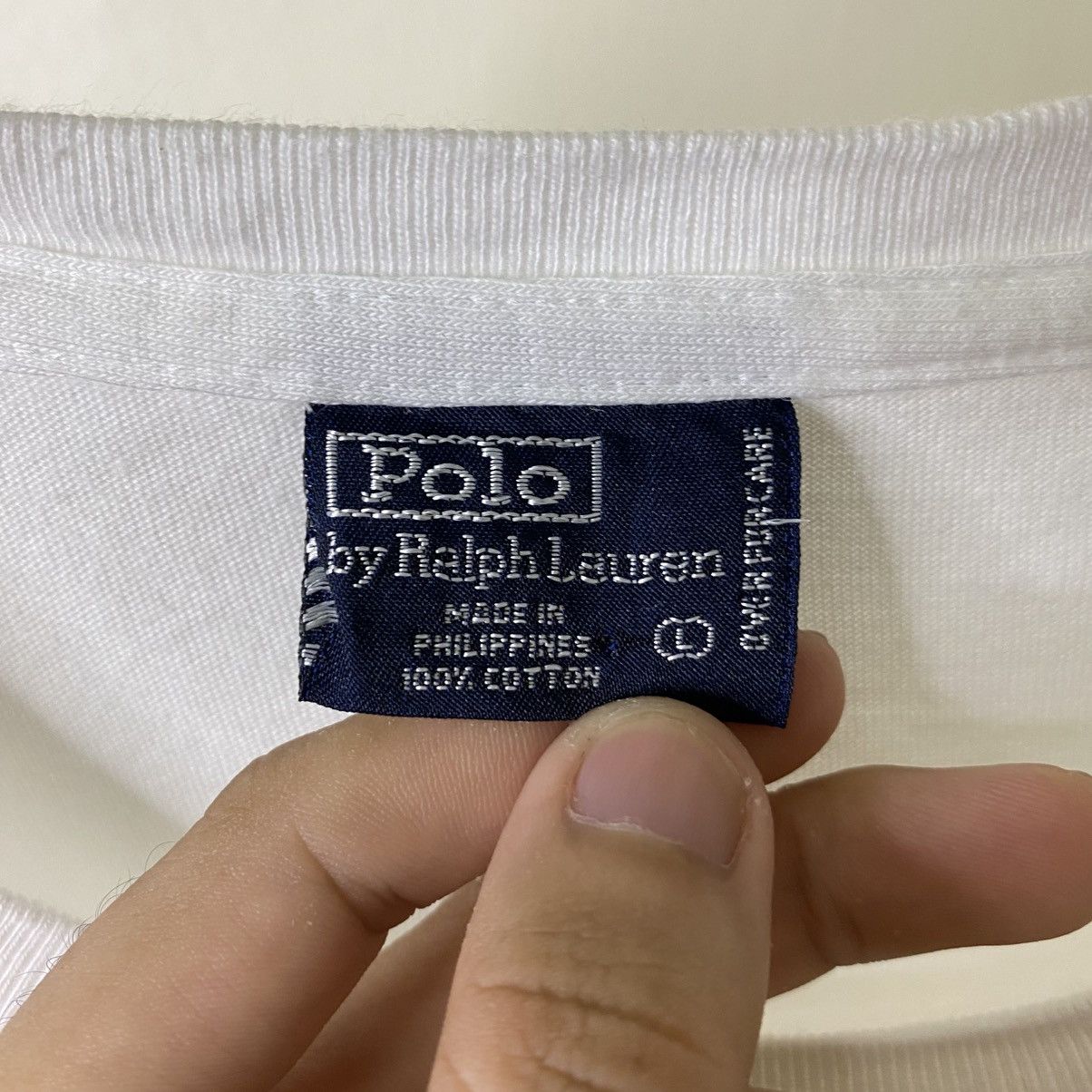 Polo Ralph Lauren Vintage Polo Ralph Lauren Single Pocket White T Shirt Size US XL / EU 56 / 4 - 3 Thumbnail