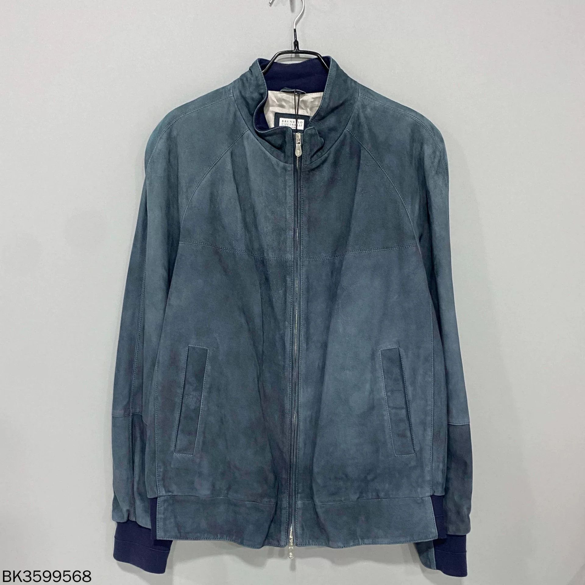 Brunello Cucinelli Brunello Cucinelli Solid Stand Collar Leather Jacket Size US M / EU 48-50 / 2 - 1 Thumbnail