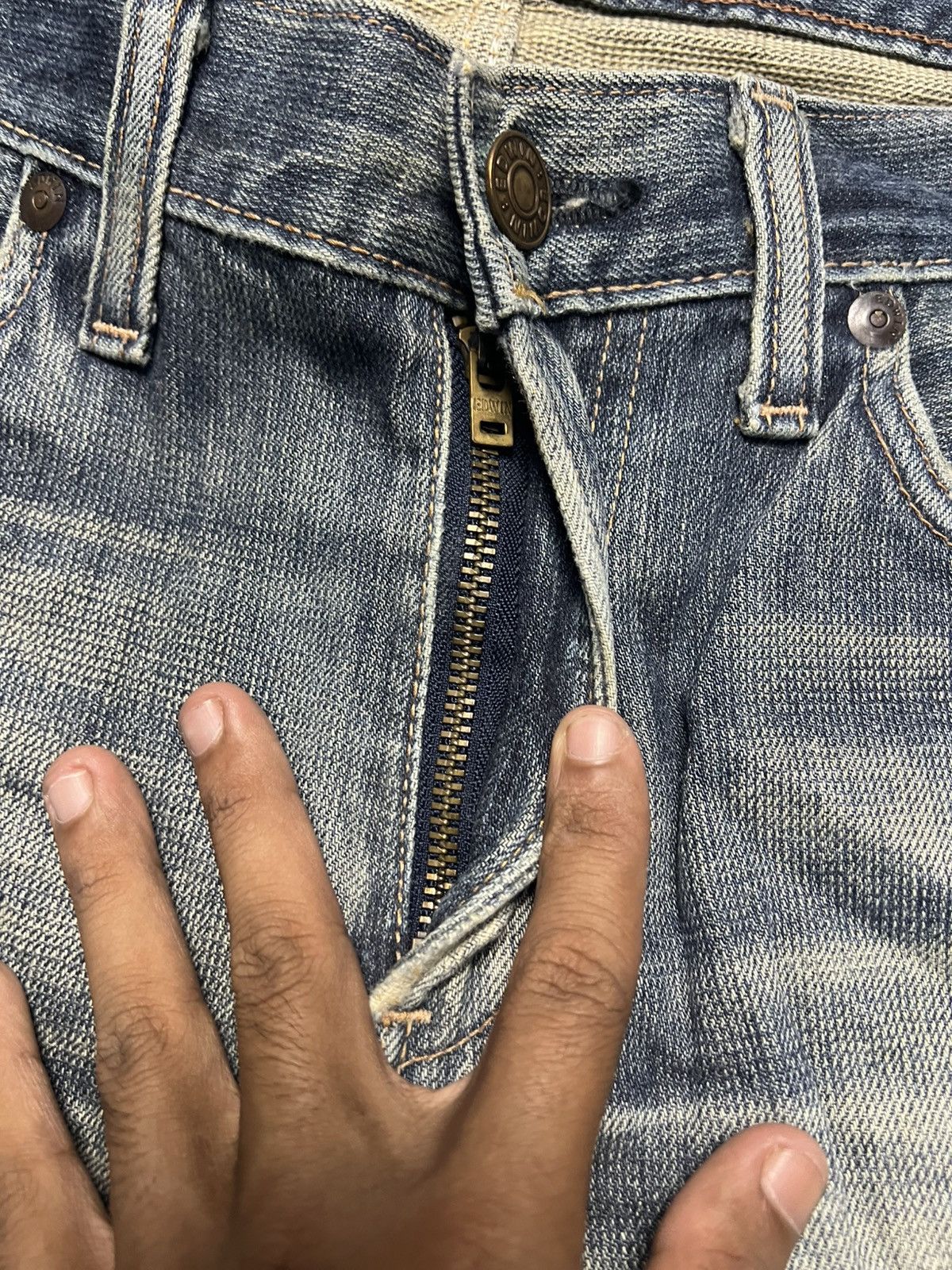 Edwin Edwin Japan EZ503 Zylon Mixed Denim Straight Cut (45) Size US 31 - 10 Thumbnail