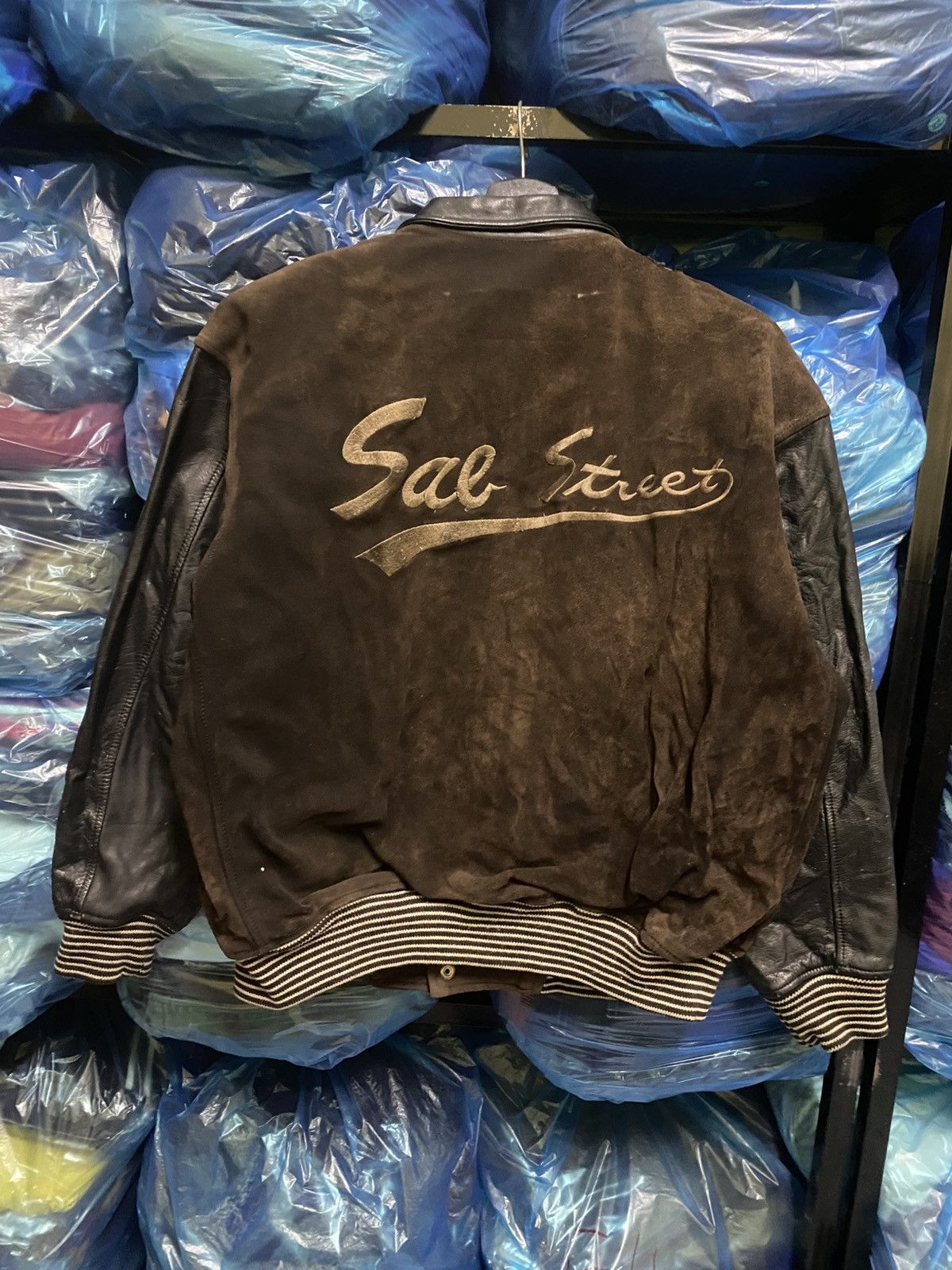 Japanese Brand Vintage SAB STREET Brown Suede Leather Varsity Jacket Snap Size US L / EU 52-54 / 3 - 1 Thumbnail