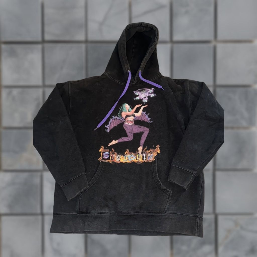 Vintage VINTAGE Anime Succubicity Hoodie Black L Mens Pullover Heavyweight - Note: Original title contains no vintage indicator; removing. Size US L / EU 52-54 / 3 - 1 Thumbnail