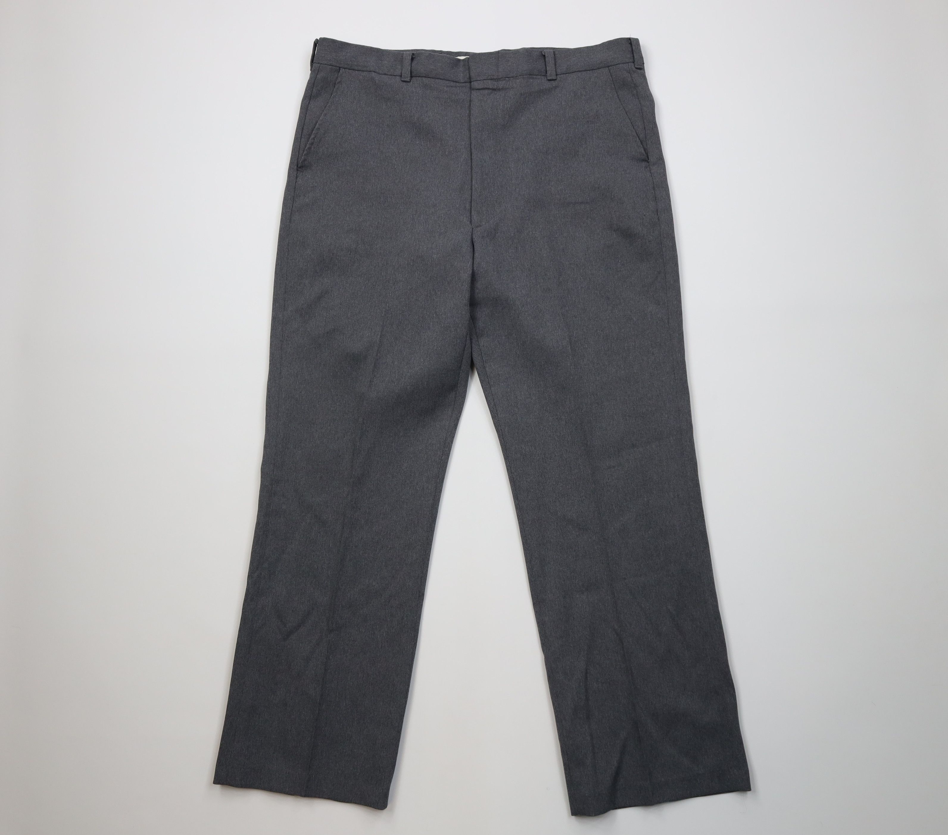 Vintage Vintage 70s Streetwear Wide Leg Chino Pants Heather Gray USA Size US 38 / EU 54 - 1 Thumbnail
