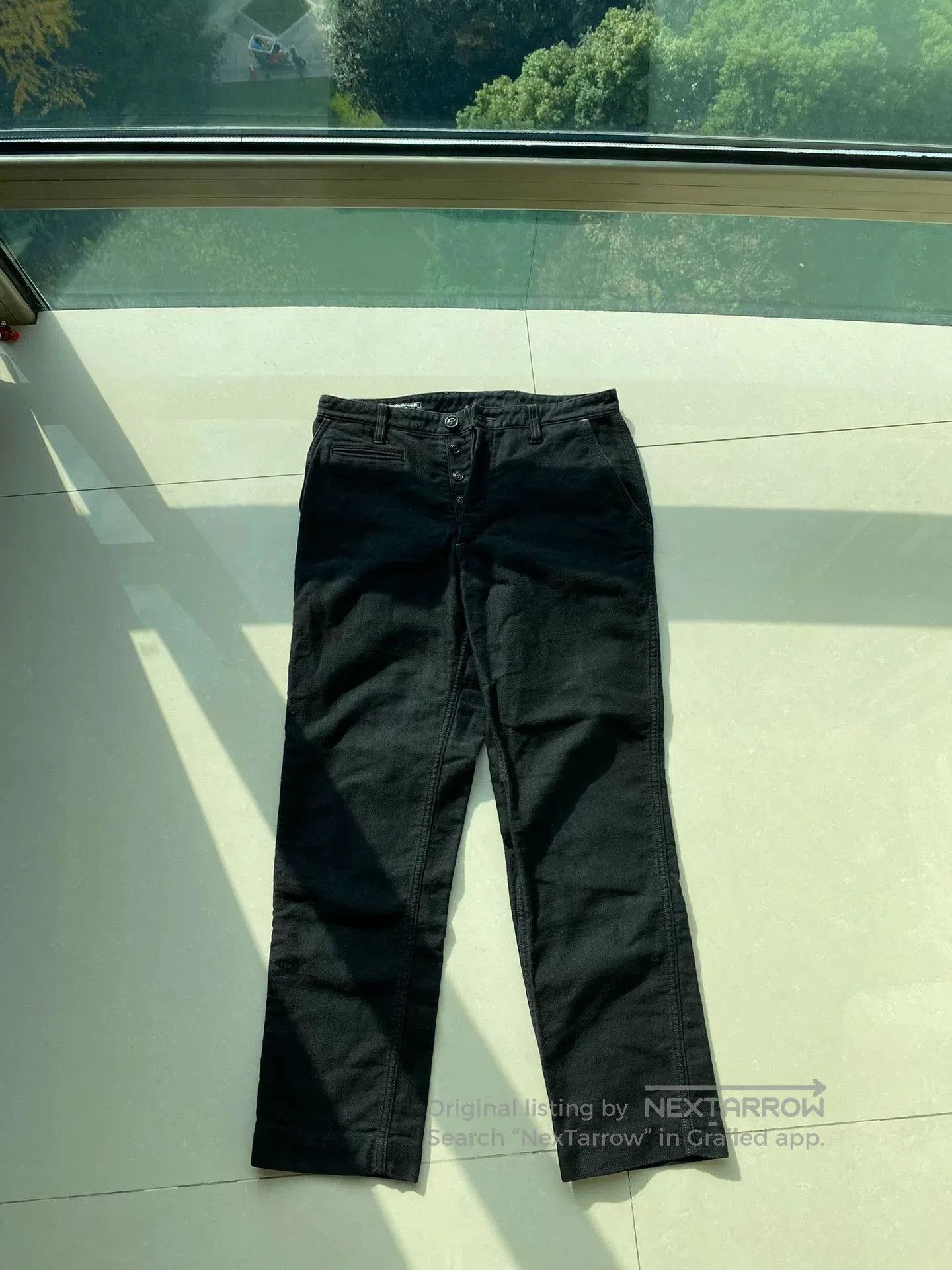 Freewheelers bootleggers dylan black pants with skull design. Size US 38 / EU 54 - 1 Thumbnail