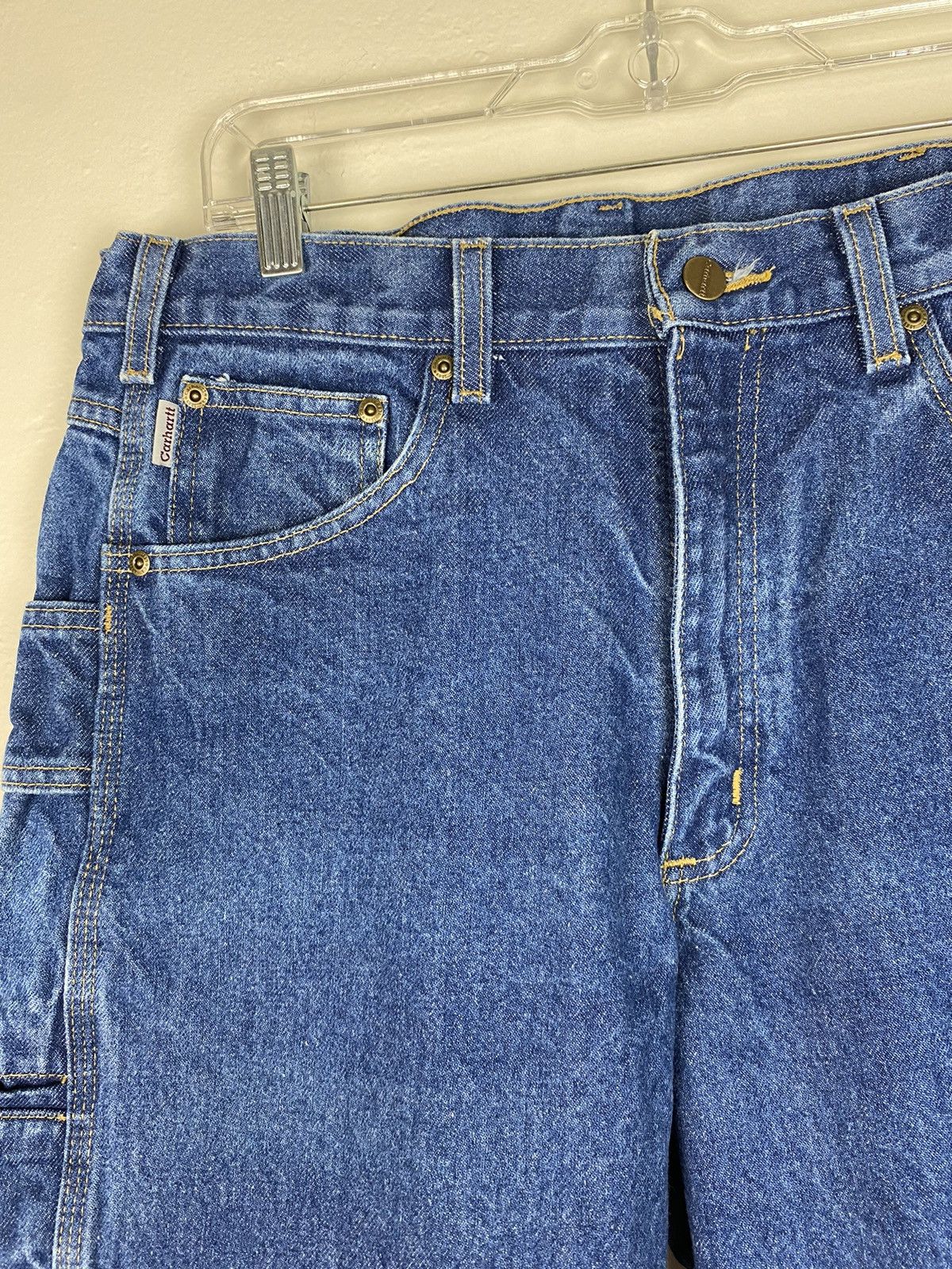 Carhartt × Vintage Vintage Carhartt Carpenter Blue Denim Jeans 6 Pocket Size US 34 / EU 50 - 3 Thumbnail