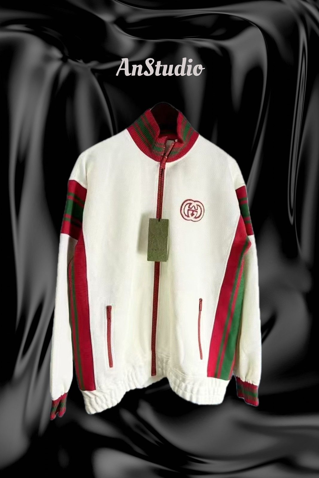 Gucci Gucci Knit Zip-up Jacket in Ivory Size L / US 10 / IT 46 - 1 Thumbnail