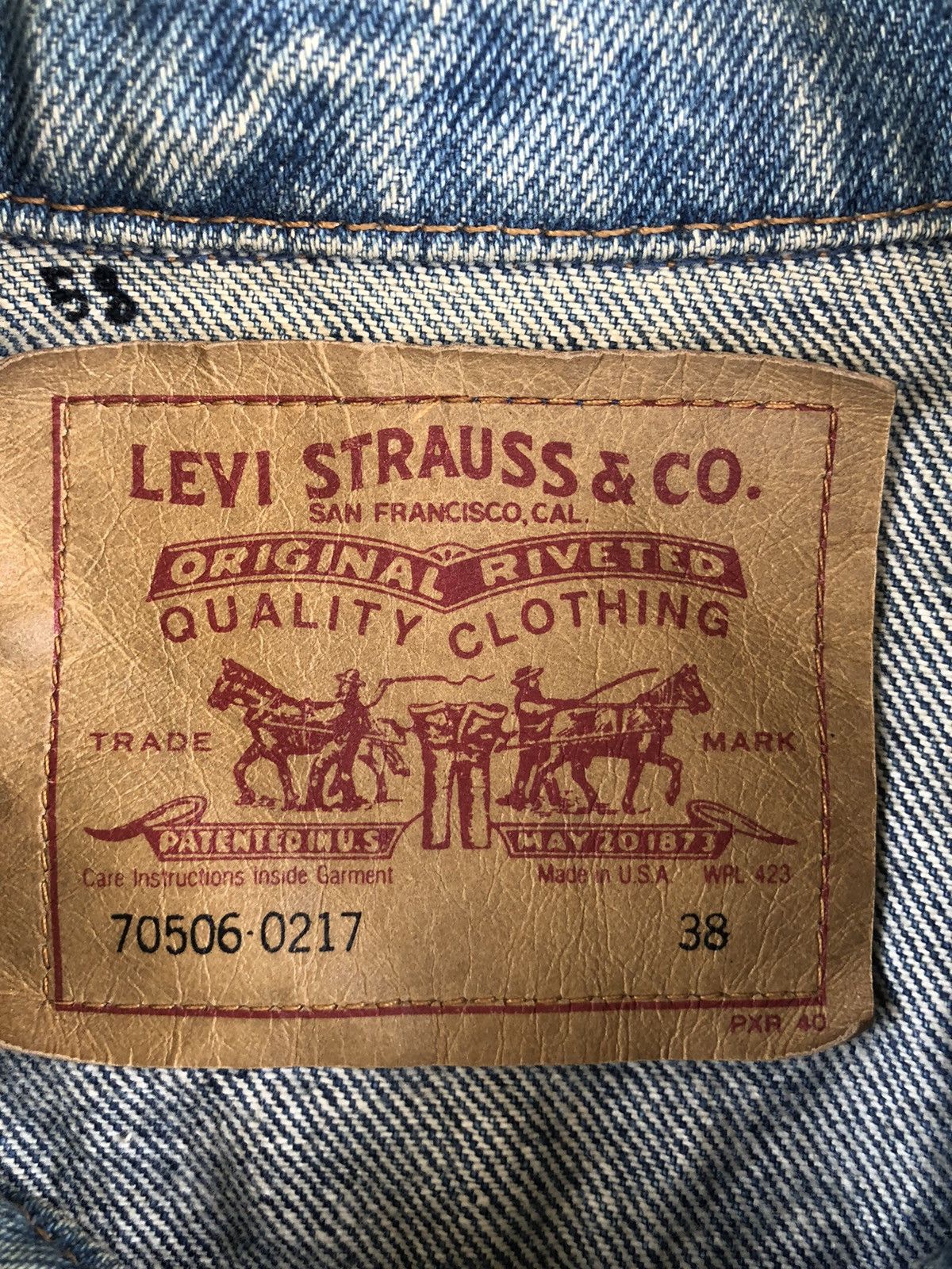 Levi's Vintage 80’s Levi’s Denim Jacket Distressed Stone Wash Size US M / EU 48-50 / 2 - 18 Thumbnail