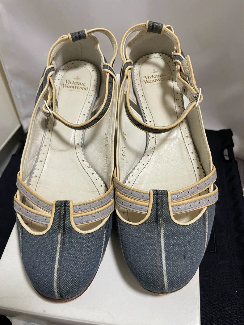 Vivienne Westwood Vivienne Westwood Denim Patchwork Mary Jane Single Shoes Size US 5.5 / IT 35.5 - 1 Thumbnail