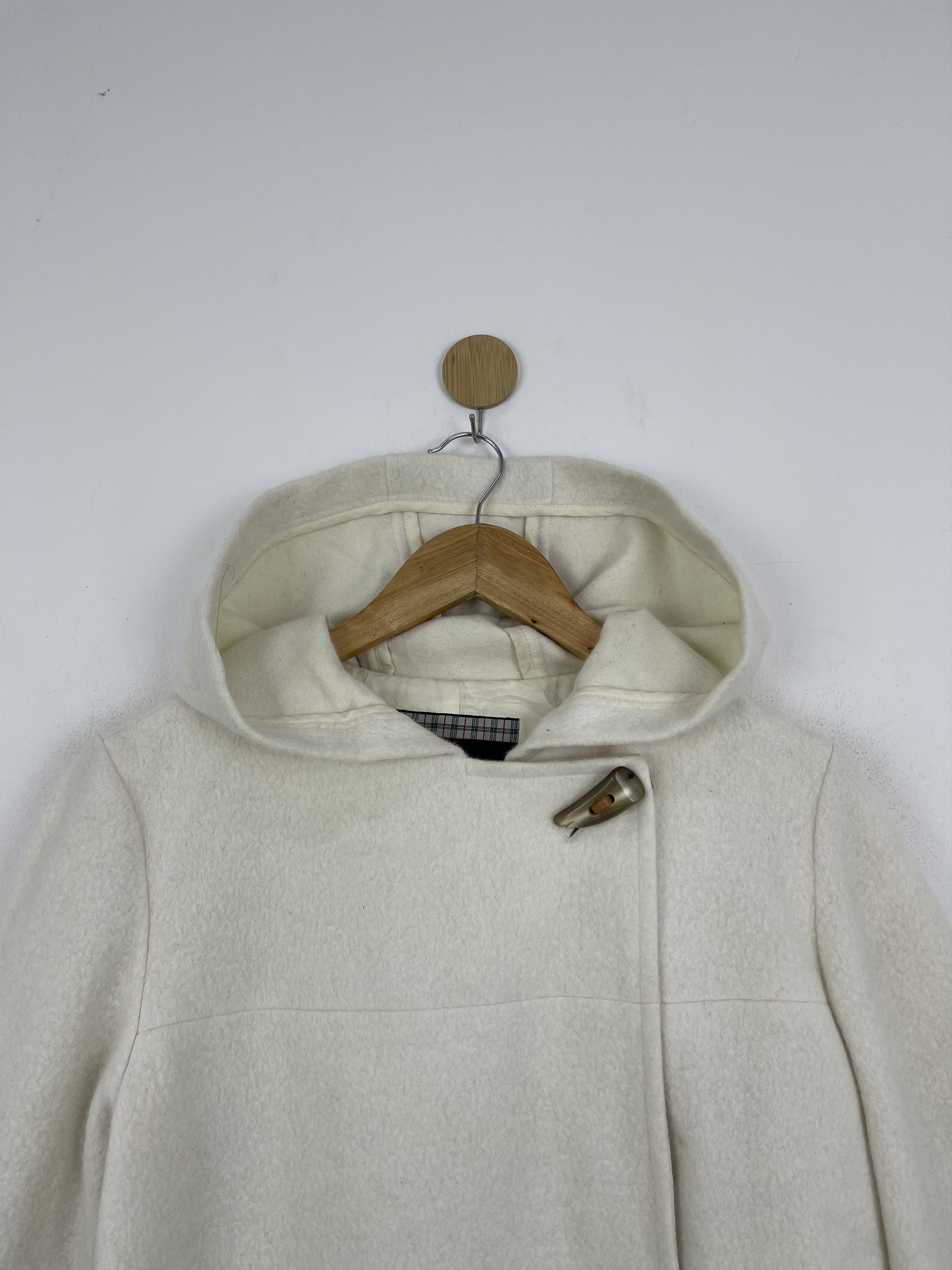 Japanese Brand Vtg Japanese Brand Wool And Alpaca Coat Hooded Jacket JA0077 Size US XXS / EU 40 - 3 Thumbnail