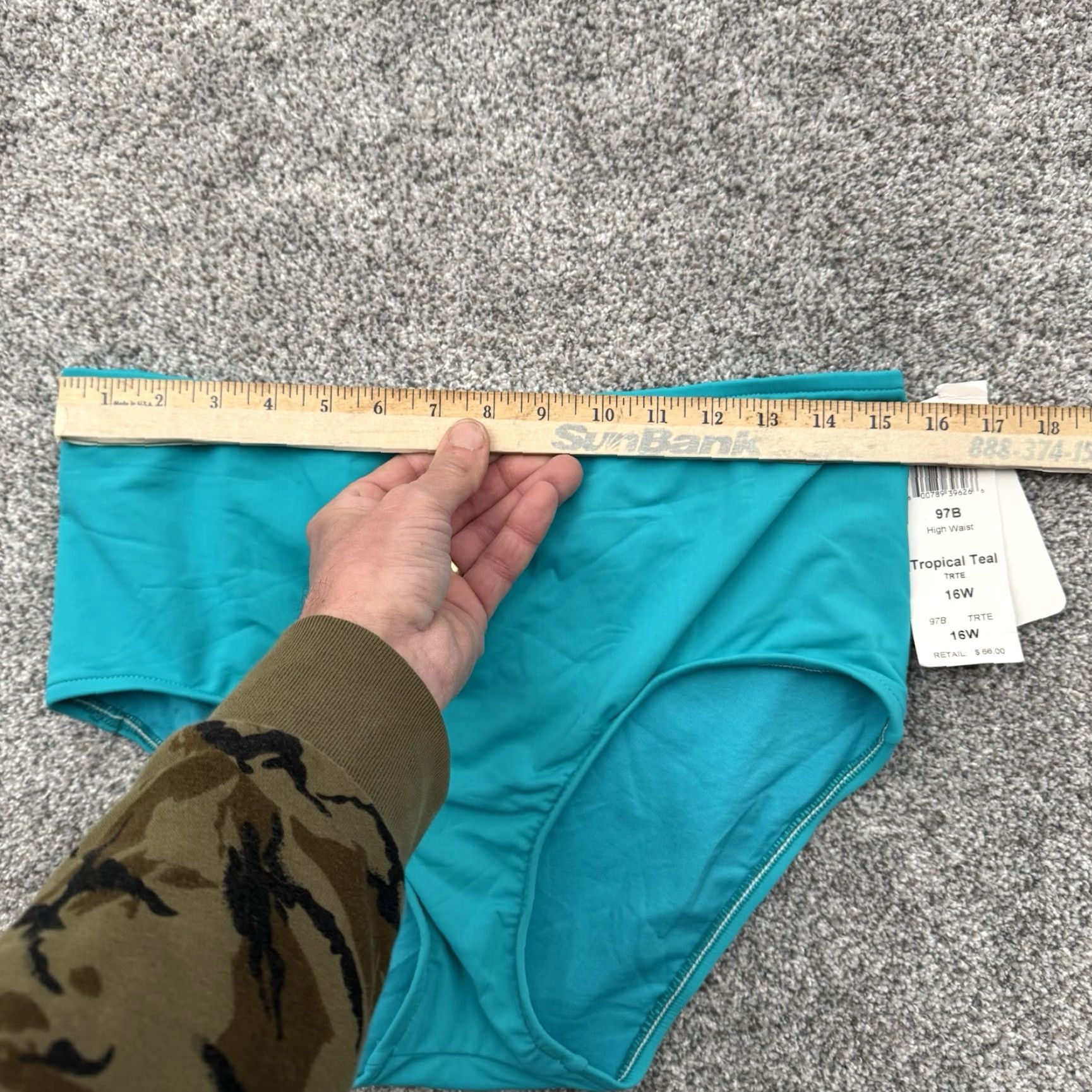 Vintage Sunsets Bikini Bottom Womens 16W Plus Swim High Waisted Retro 50s Resort Chic Blue 50s Beach Retro Tropical Full Coverage Womens Size 38" / US 16 / IT 52 - 2 Thumbnail