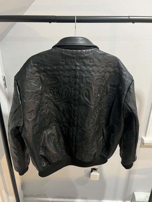Menace Paisley Menace Leather Jacket Grailed