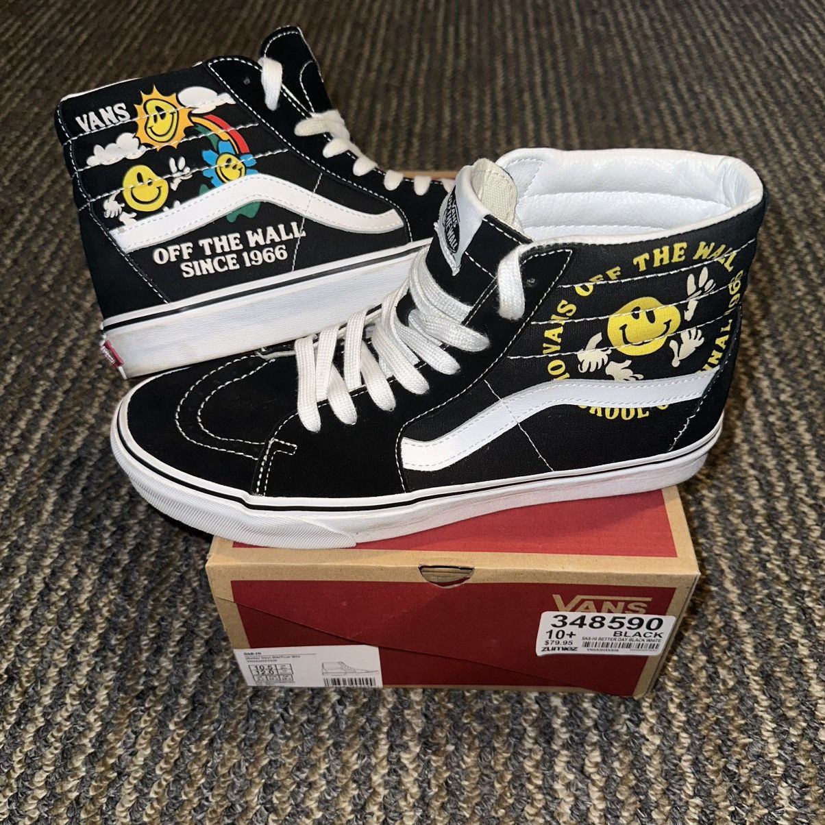 Vans × Zumiez Vans Sk8-Hi Better Day Black & White Skate Shoes Size US 10.5 / EU 43-44 - 1 Thumbnail