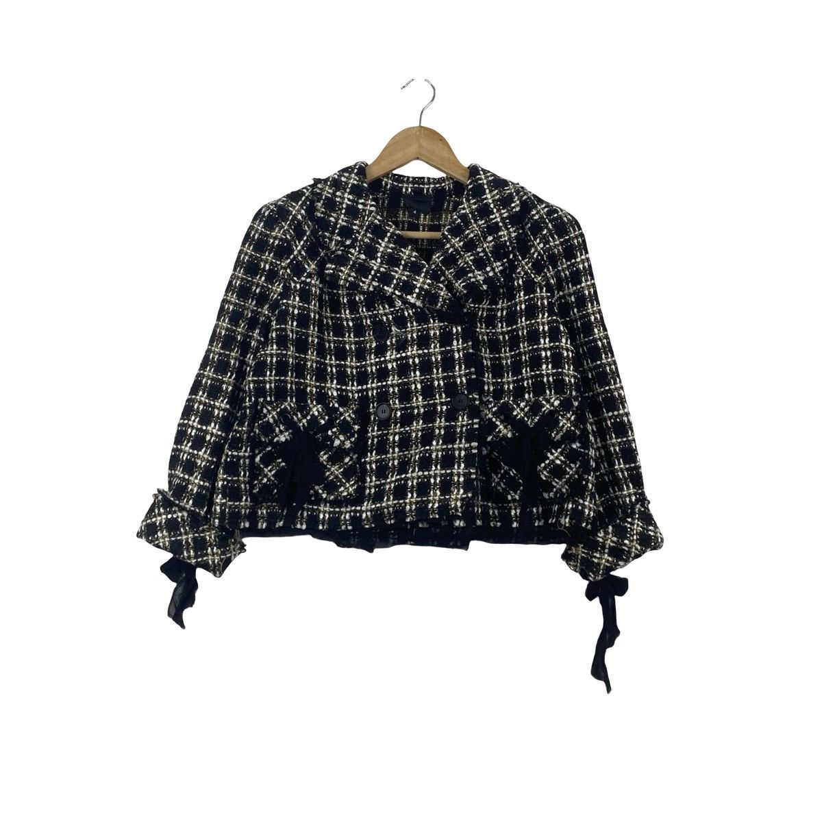 Vintage Vintage JOSEPHINE CHAUS Tweed Cropped Jacket Size S / US 4 / IT 40 - 1 Thumbnail