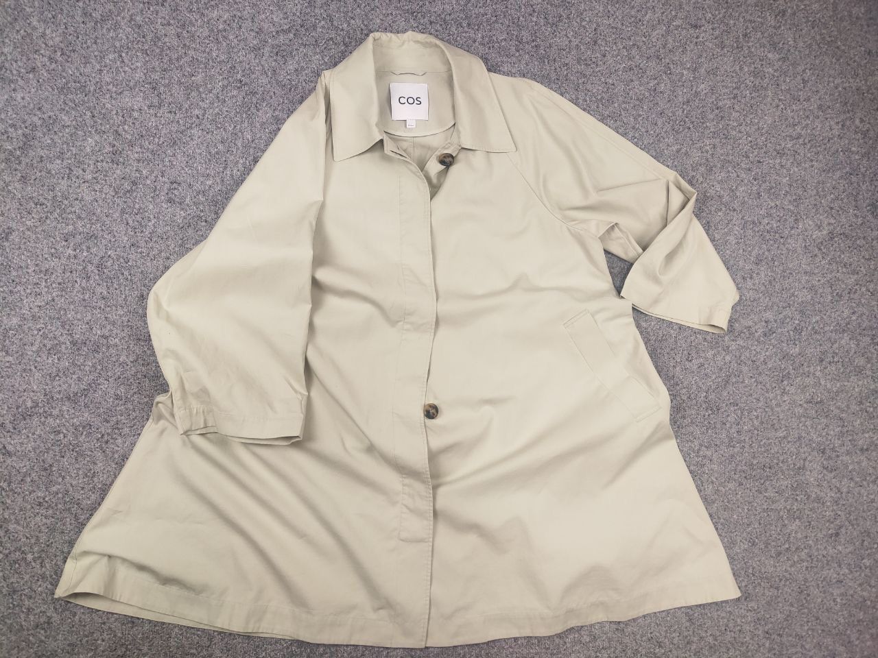 Cos Cos oversized voluminous car coat Light Green Trench Jacket Size M / US 6-8 / IT 42-44 - 10 Thumbnail
