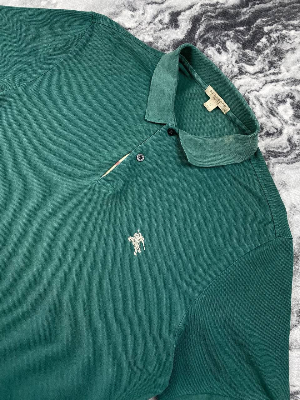 Burberry Burberry Brit Polo Shirt Nova Check Collar Men Size XL Green Size US XL / EU 56 / 4 - 2 Thumbnail