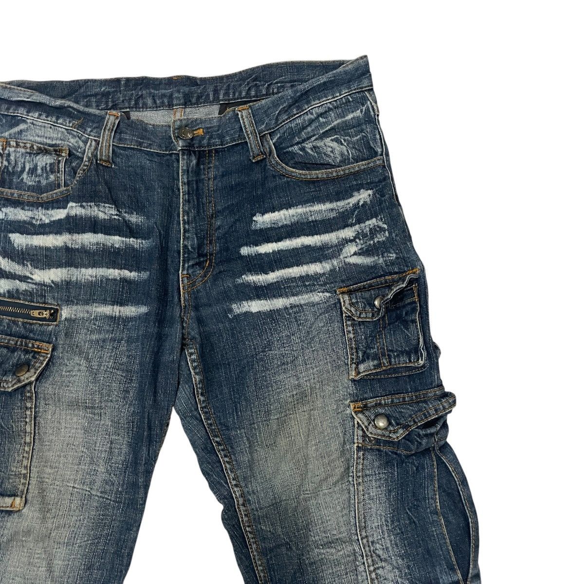 20471120 Vintage Japanese Designer Tactical Distressed Denim Size US 35 - 4 Thumbnail