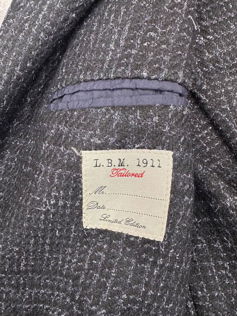 L.B.M. 1911 L.B.M 1911 Men Wool Coat Double Breasted Dark Grey Check Size US M / EU 48-50 / 2 - 4 Thumbnail