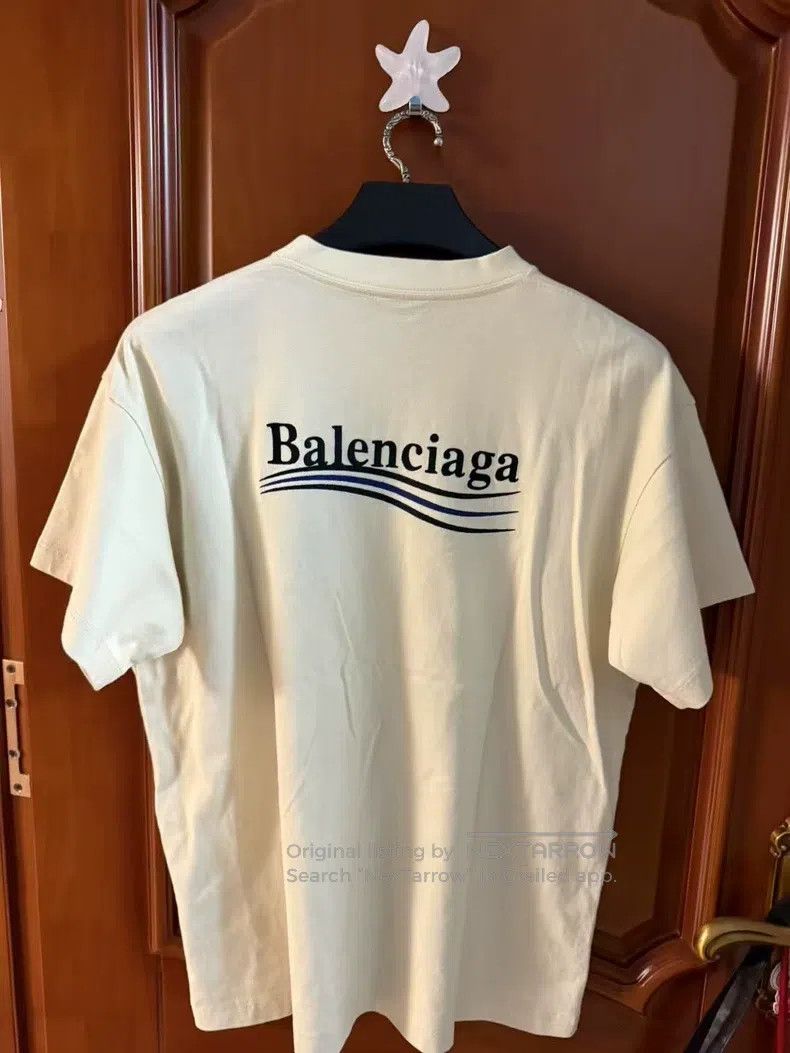 Balenciaga Balenciaga Cola Embroidery Logo Short Sleeve Beige Size US XS / EU 42 / 0 - 2 Thumbnail