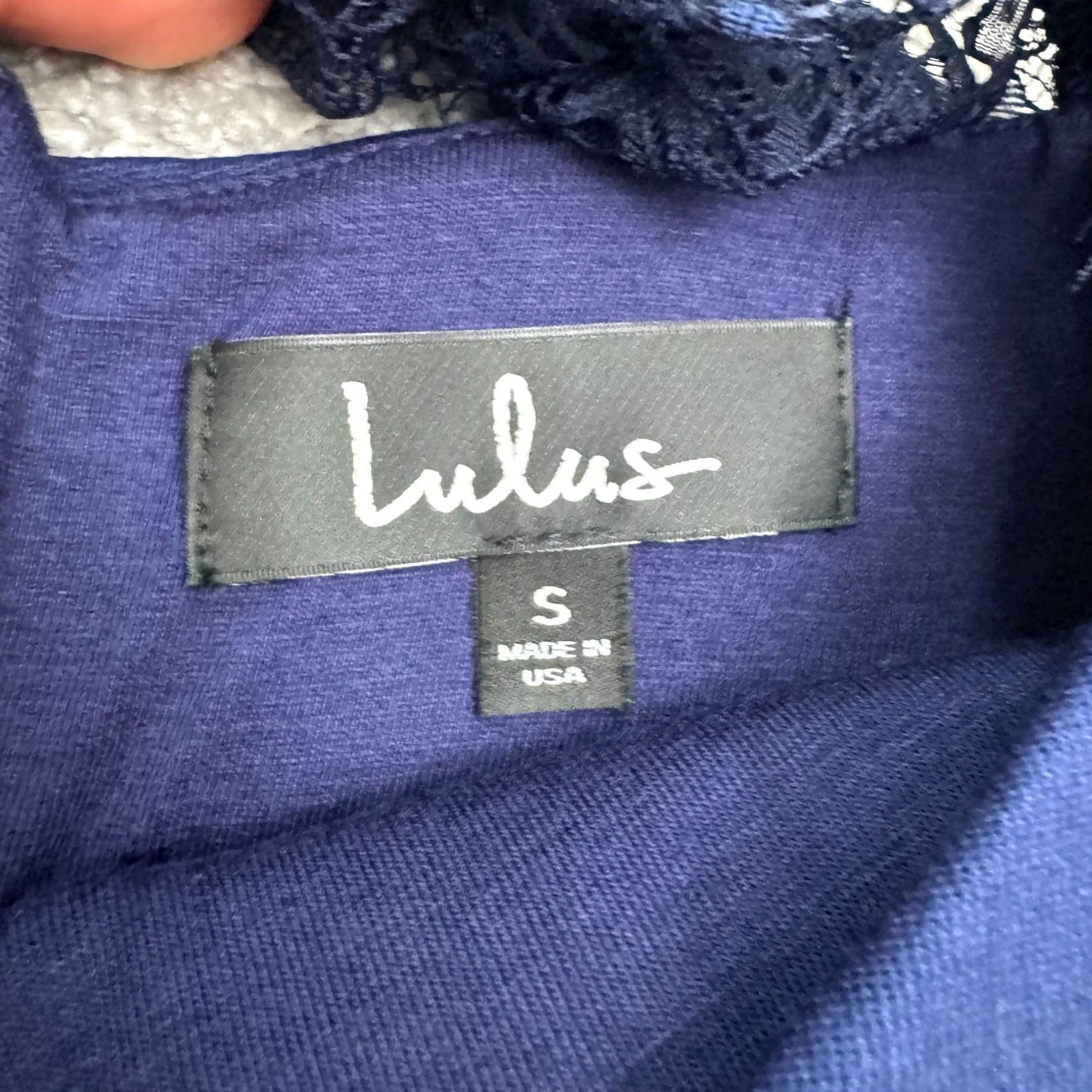 Lulus Lulus Lace Halter A-Line Mini Dress Womens Small Navy Blue Sleeveless Party NWT Size S / US 4 / IT 40 - 6 Thumbnail