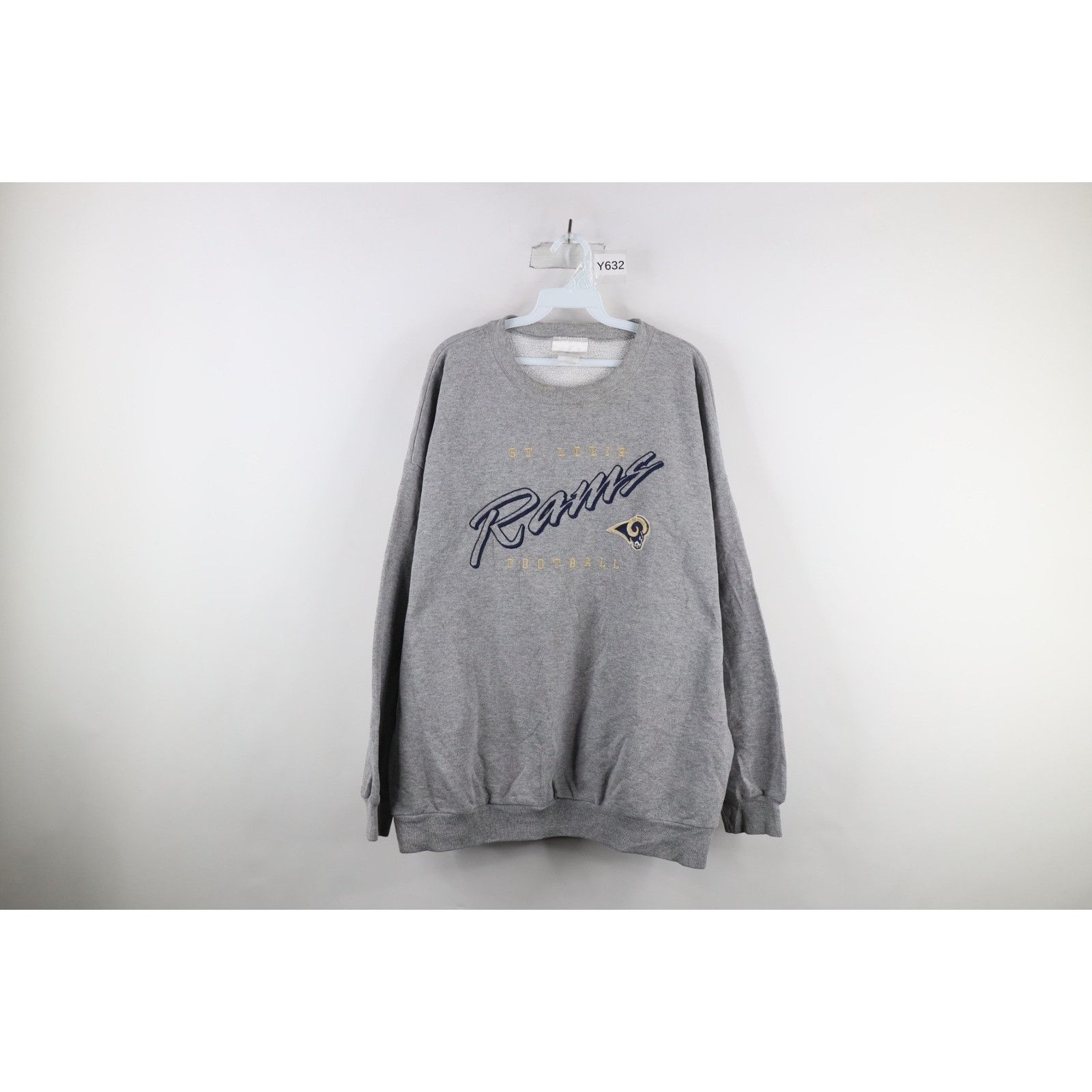 Vintage Vintage 90s Spell Out Script St Louis Rams Sweatshirt Size US XXL / EU 58 / 5 - 1 Thumbnail