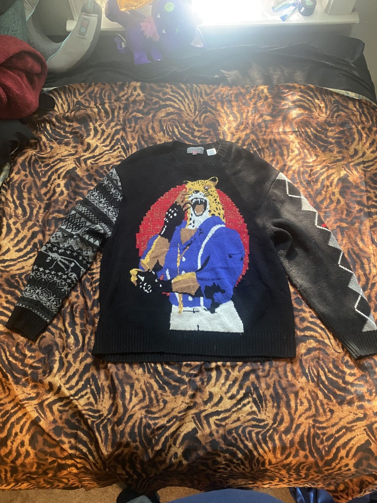 Supreme × Yohji Yamamoto Supreme Yohji Yomamato Teken King Sweater Size US L / EU 52-54 / 3 - 1 Thumbnail