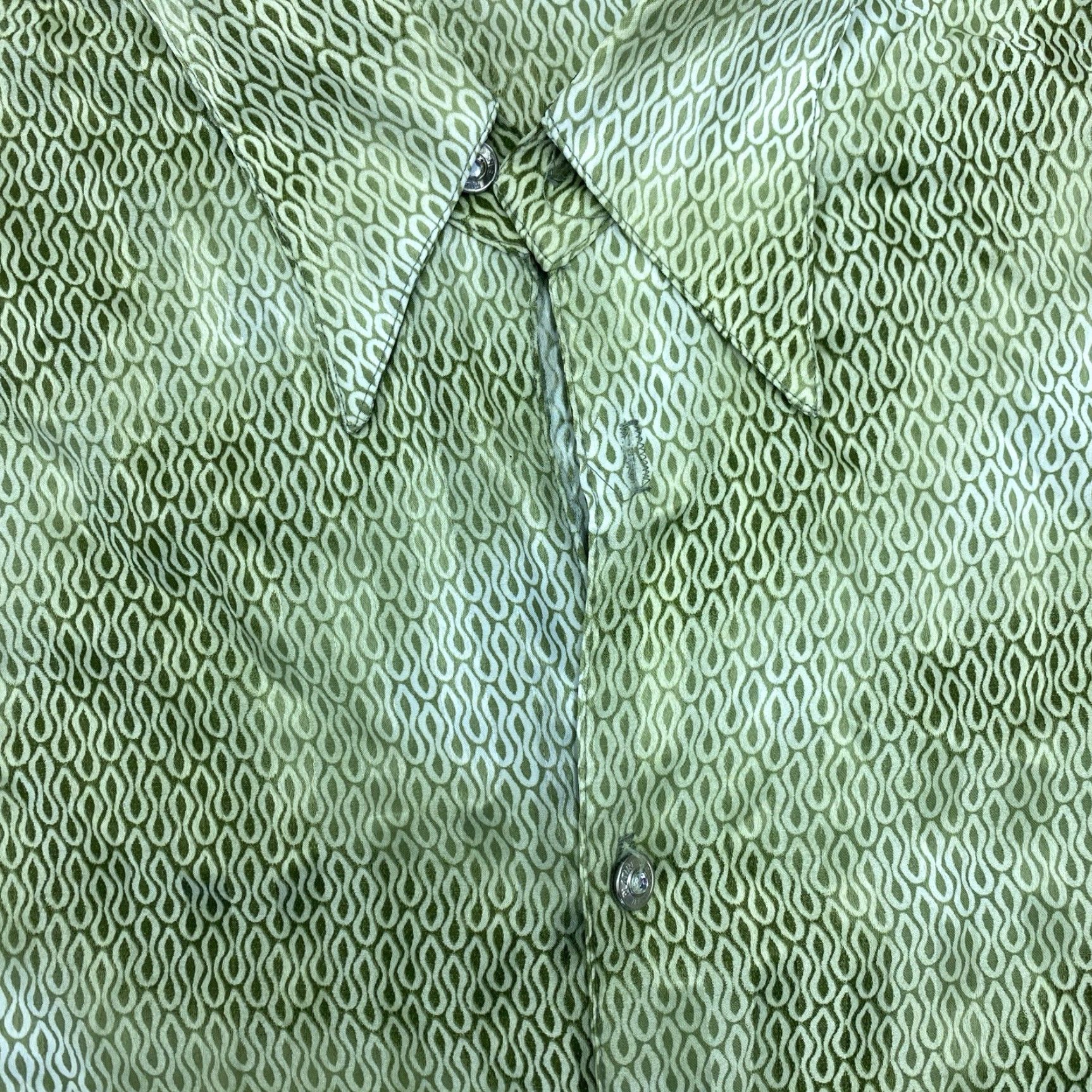 Vintage VINTAGE Platini Shirt Mens Large Green Long Sleeve Yolk Buttons NWT Size US L / EU 52-54 / 3 - 6 Thumbnail