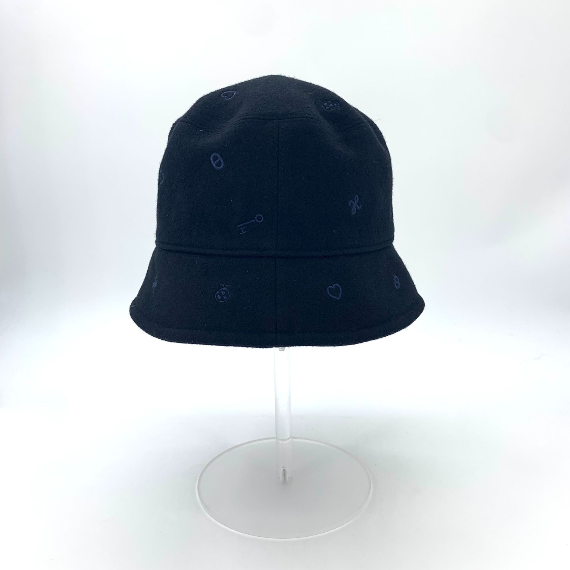 Hermes Hermes Cashmere Embroidered Fisherman Hat 59cm Chapeau Femme Size ONE SIZE - 7 Thumbnail