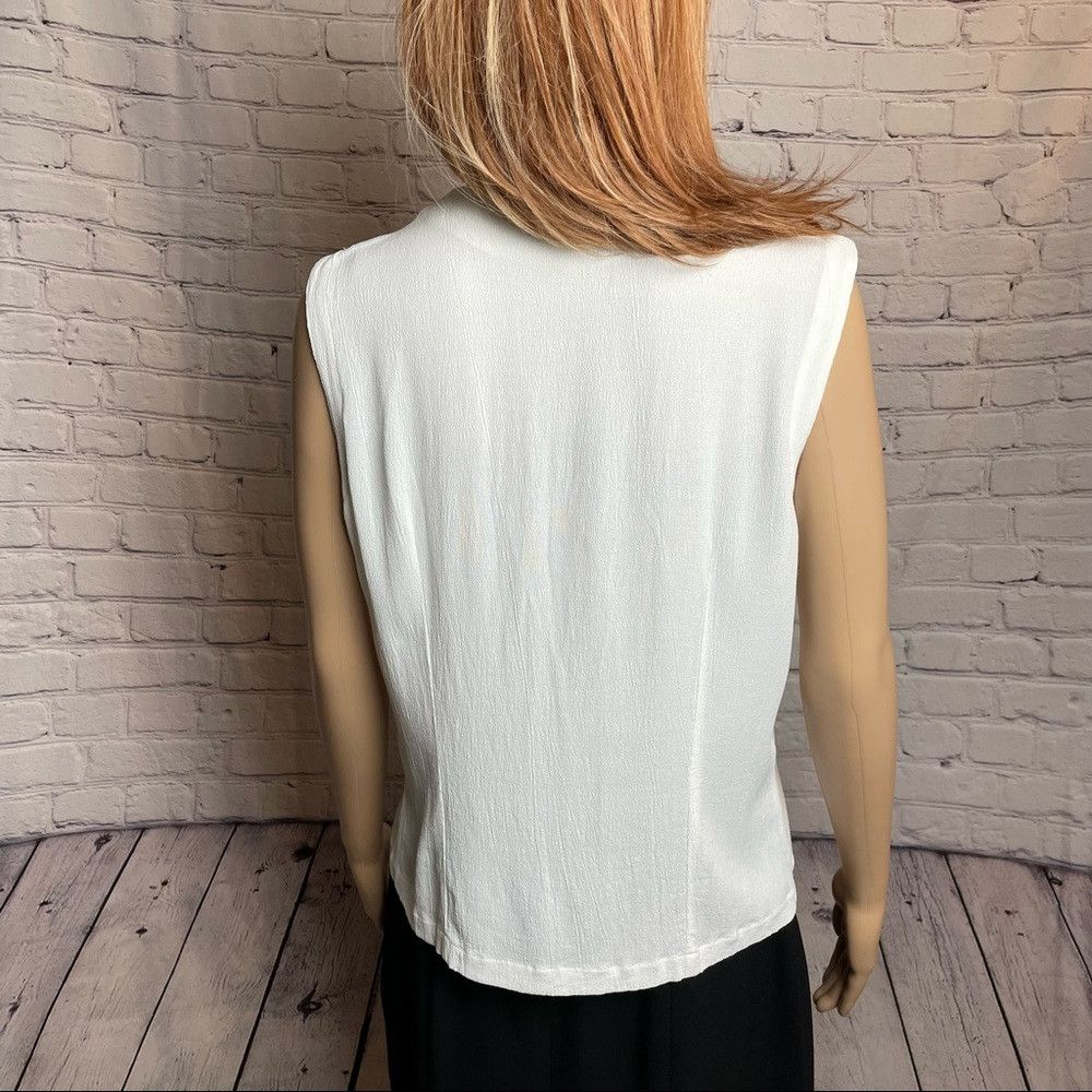 Gianni Valentino Vintage Gianni White Sleeveless Shirt Size 12 Size XL / US 12-14 / IT 48-50 - 9 Thumbnail