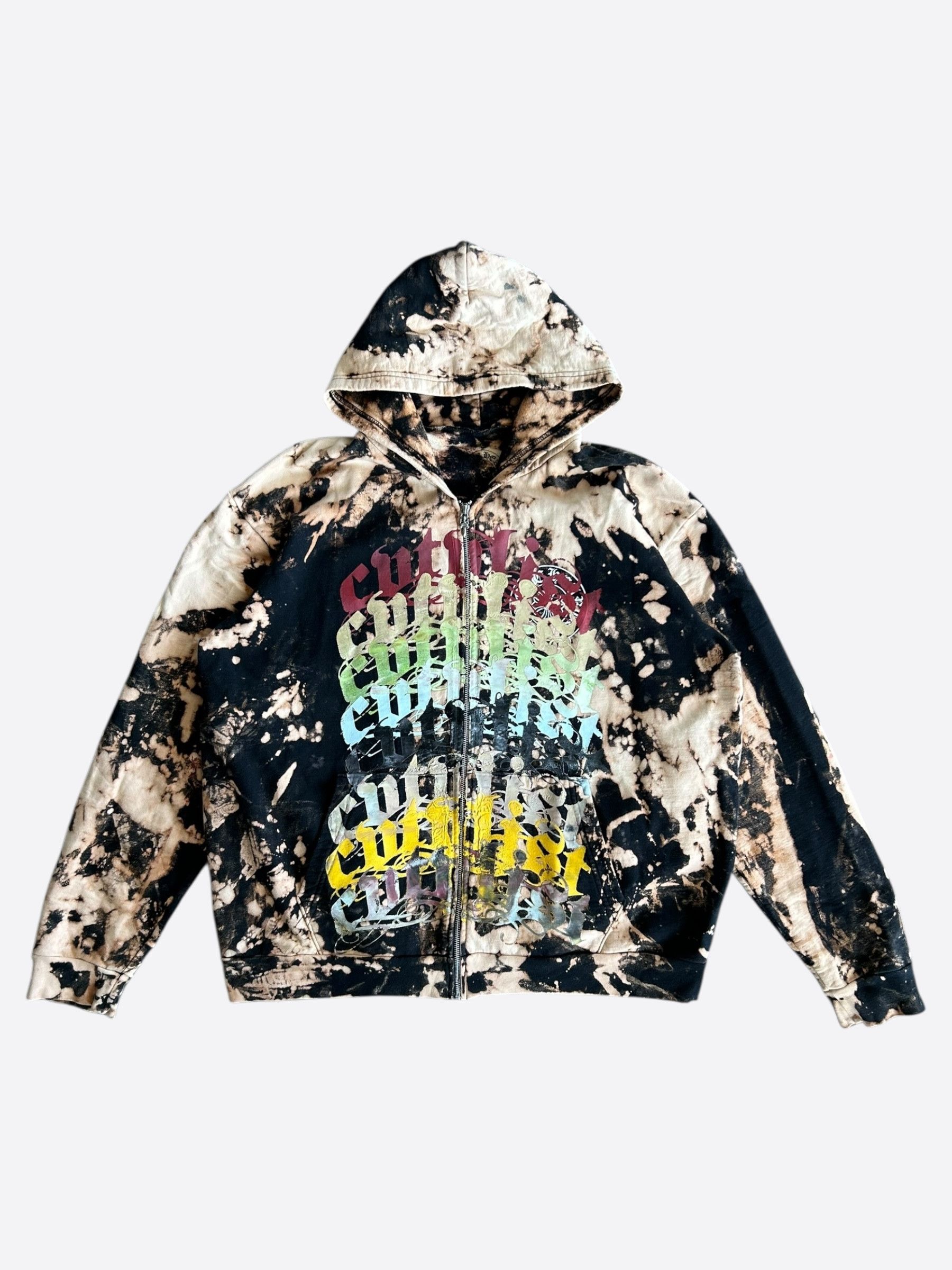 Chrome Hearts Chrome Hearts CVTVLIST Black Bleached Horseshoe Logo Hoodie Size US XL / EU 56 / 4 - 1 Thumbnail