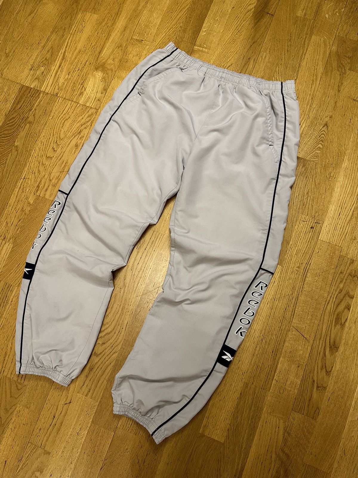 Vintage 90s/y2k Reebok Tear Away Snap Track Pants 