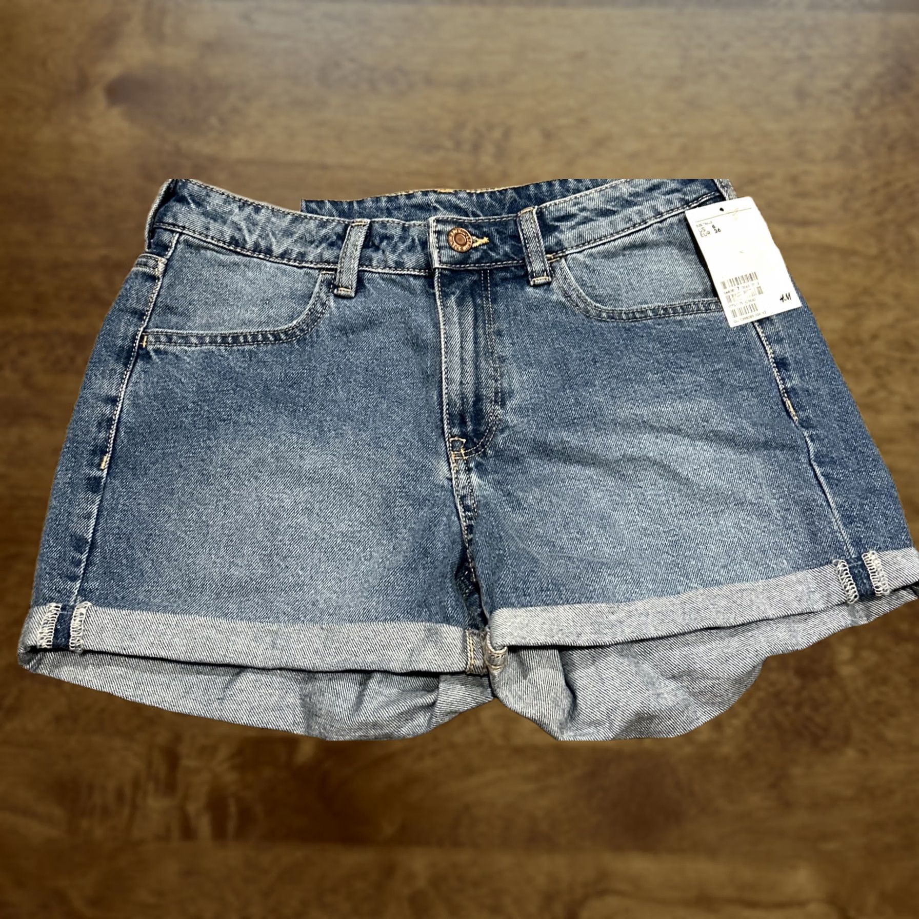 H&M H&M Women’s Size 6 Blue Cotton Denim Shorts NWT A39 Casual Boyfriend Regular Size 28" / US 6 / IT 42 - 1 Thumbnail