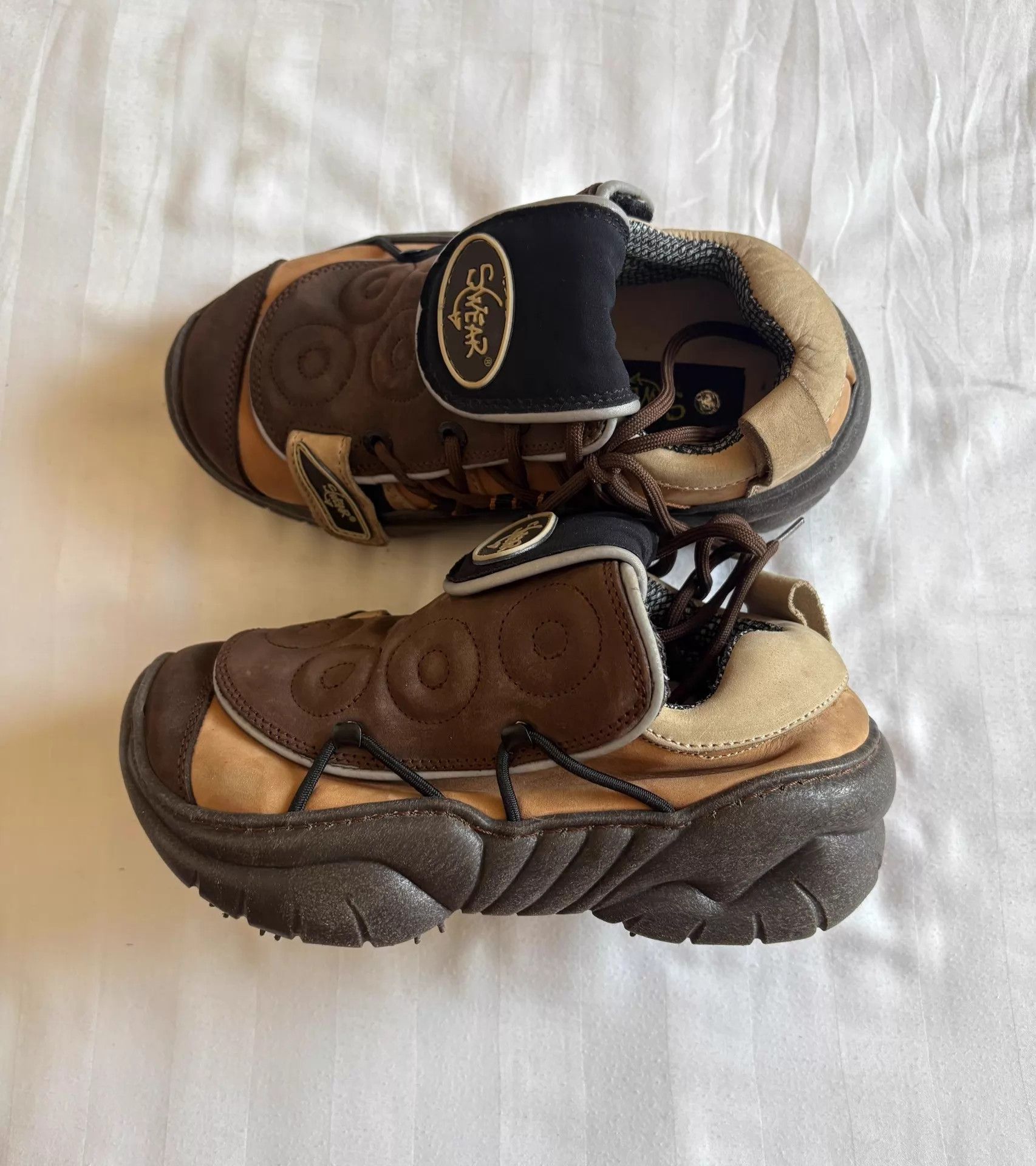 Other Swear Vintage Alien Bread Loafer Flap Hidden Laces 36 (Fits 38) Size US 5.5 / IT 35.5 - 2 Thumbnail