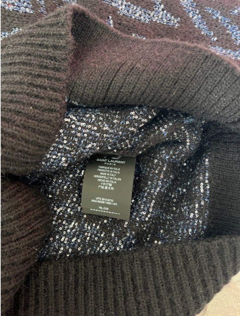 Saint Laurent Paris Saint Laurent FW18 Glitter Lightning Sweater Size US S / EU 44-46 / 1 - 4 Thumbnail