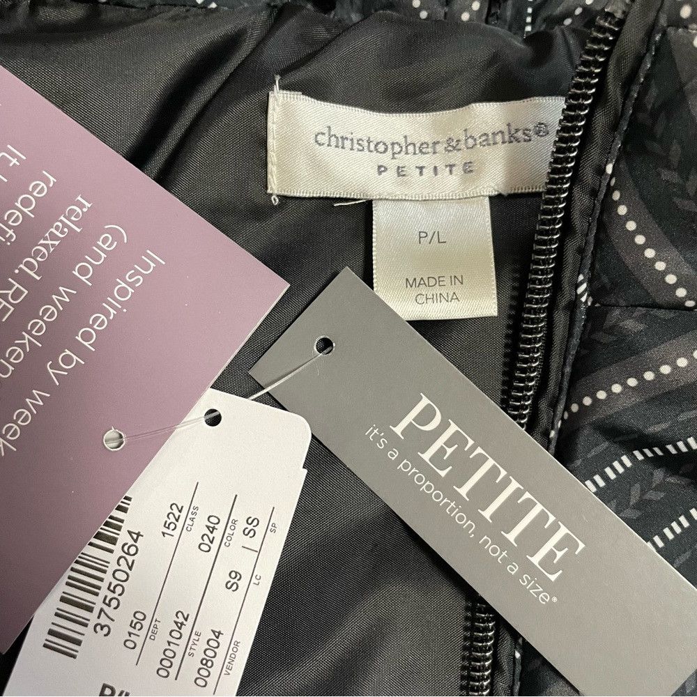 Other NWT New Christopher & Banks Striped Quilted Vest Size L Pet Size L / US 10 / IT 46 - 7 Thumbnail