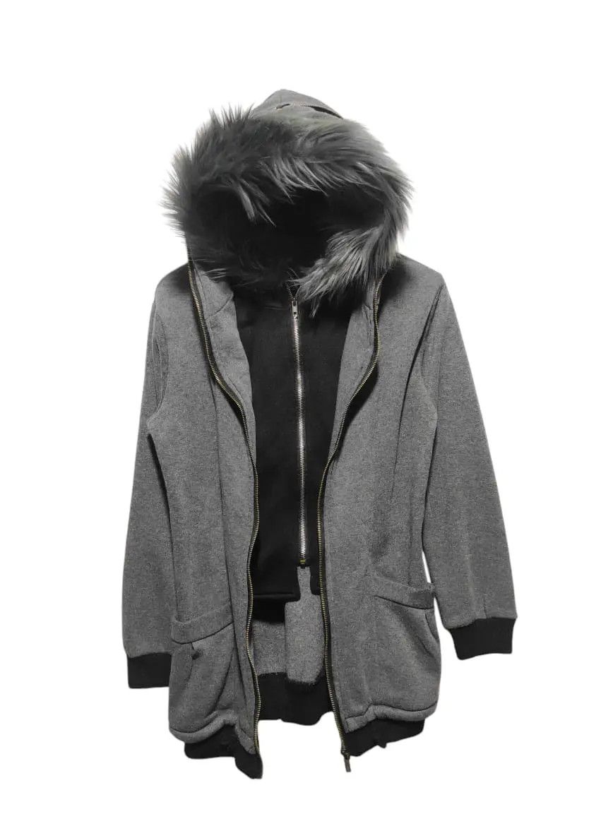 Japanese Brand Double Layer Grey Fur Hoodie if6was9 LGB style Size US S / EU 44-46 / 1 - 1 Thumbnail