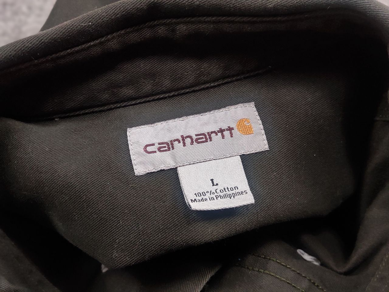 Carhartt Vintage 90's Carhartt Canvas Baggy Button Shirt USA Style Size US L / EU 52-54 / 3 - 12 Thumbnail