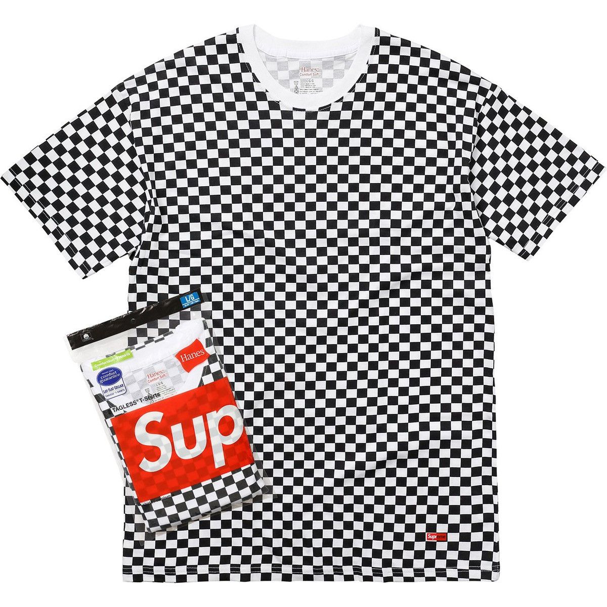 Hanes × Supreme Supreme x Hanes Checkerboard Tee Size US M / EU 48-50 / 2 - 3 Thumbnail