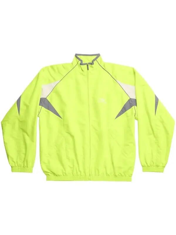 Balenciaga 3B Lightweight Tracksuit Jacket in Yellow Neon Size US M / EU 48-50 / 2 - 1 Thumbnail