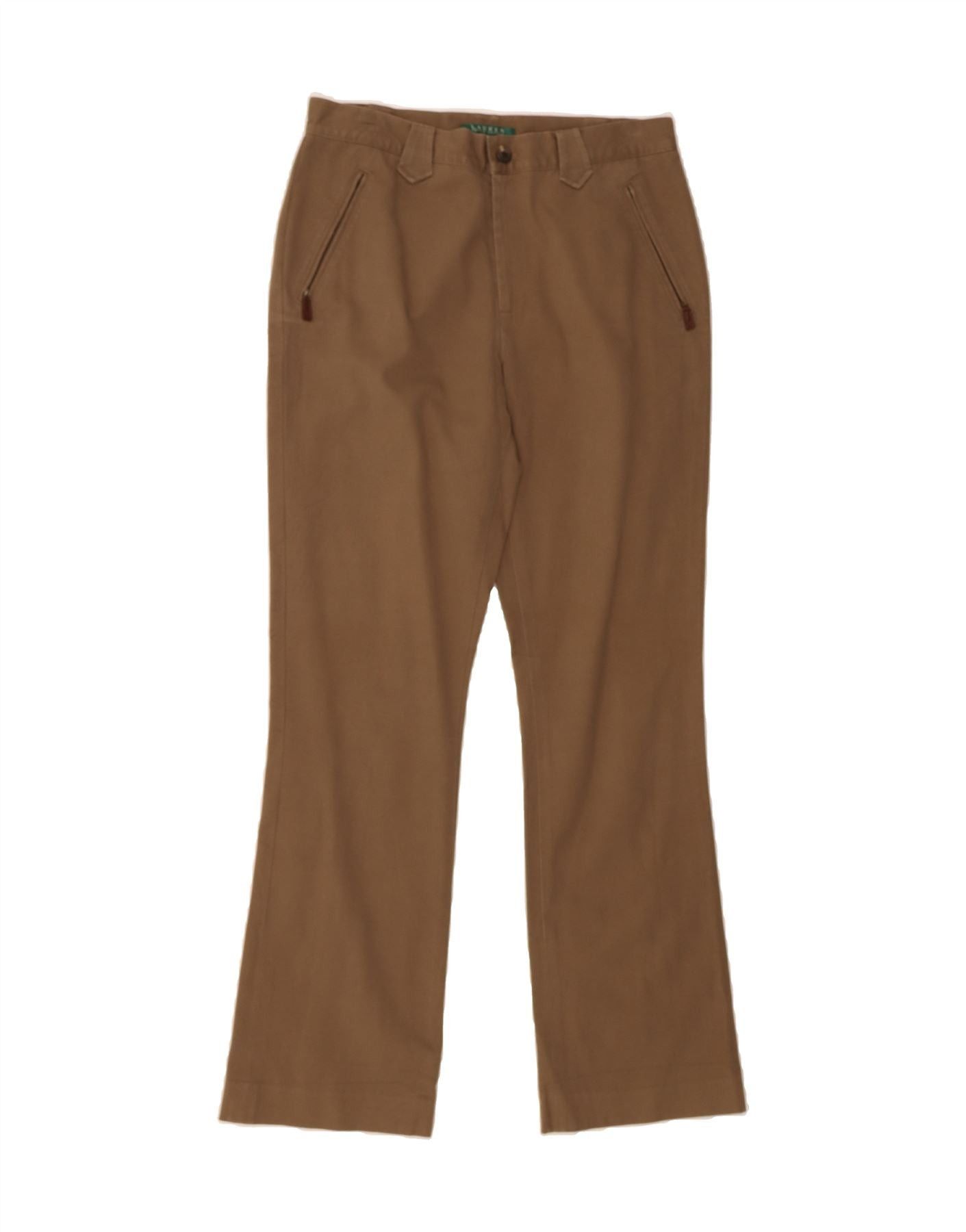 Ralph Lauren Womens Straight Casual Trousers US 8 Medium W30 L31 Brown Size 27" / US 4 / IT 40 - 1 Thumbnail