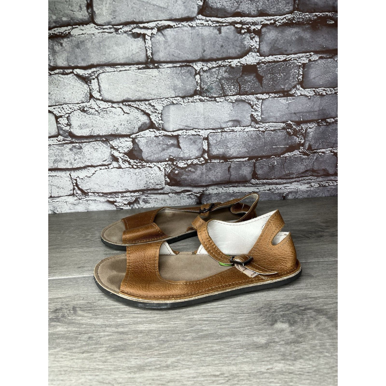 Soulstar Softstar Barefoot Minimalist Brown Leather Ankle Strap Vibra Size US 5 / IT 35 - 11 Thumbnail