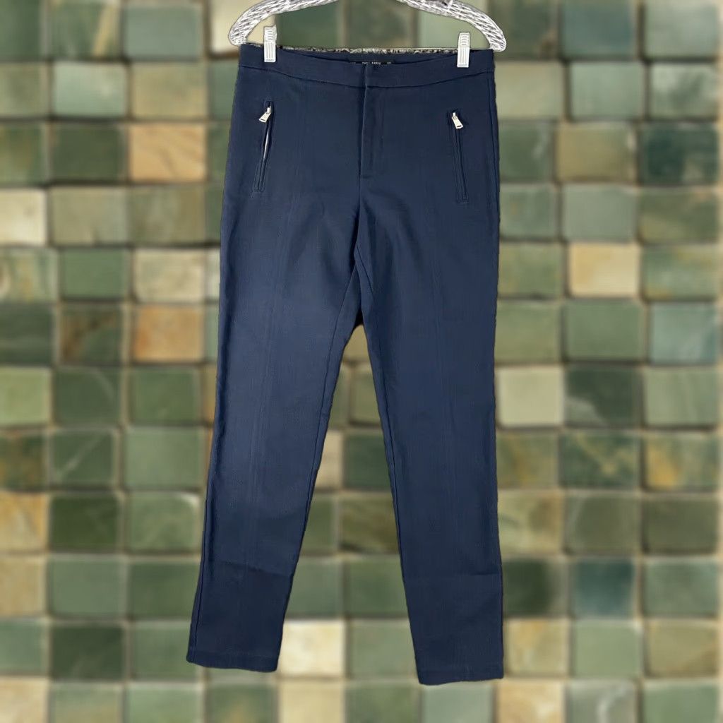Zara ZARA Pants Women M Blue Basic Collection Ankle Regular Womens Size 32" / US 10 / IT 46 - 1 Thumbnail