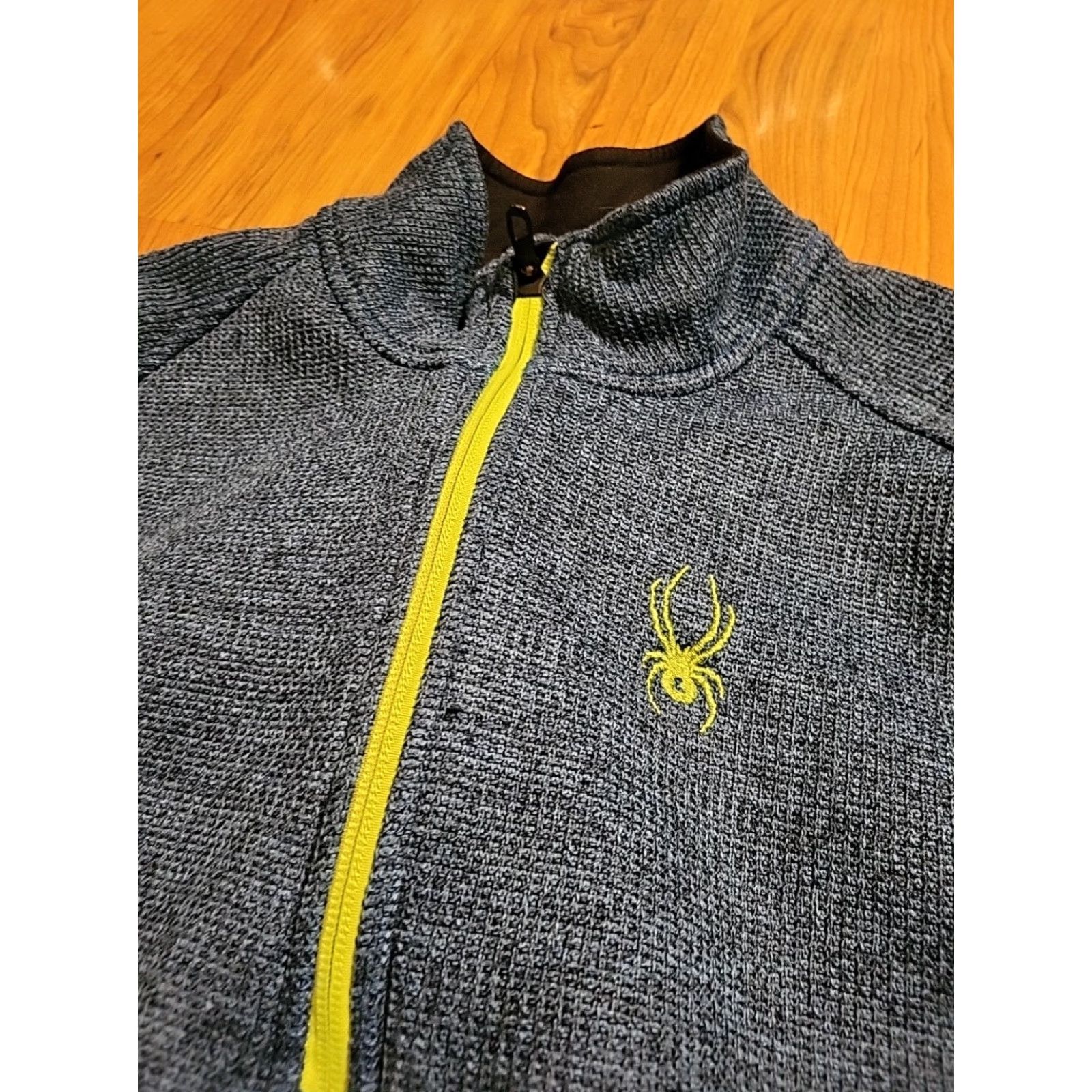 Spyder VINTAGE Spyder 1/4 Zip Pullover Sweater Blue Logo USA Men's L Pullover 44" X28" Embroidered Spider Size US L / EU 52-54 / 3 - 2 Thumbnail