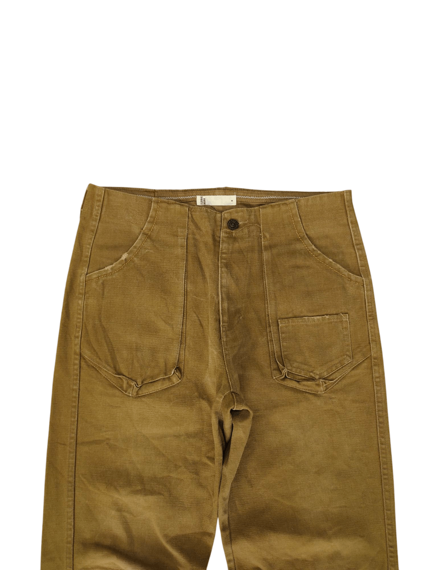 Comme des Garcons × Undercover Global Work Japan Duck Cotton Distress Faded Denim Pants Size US 30 / EU 46 - 3 Thumbnail
