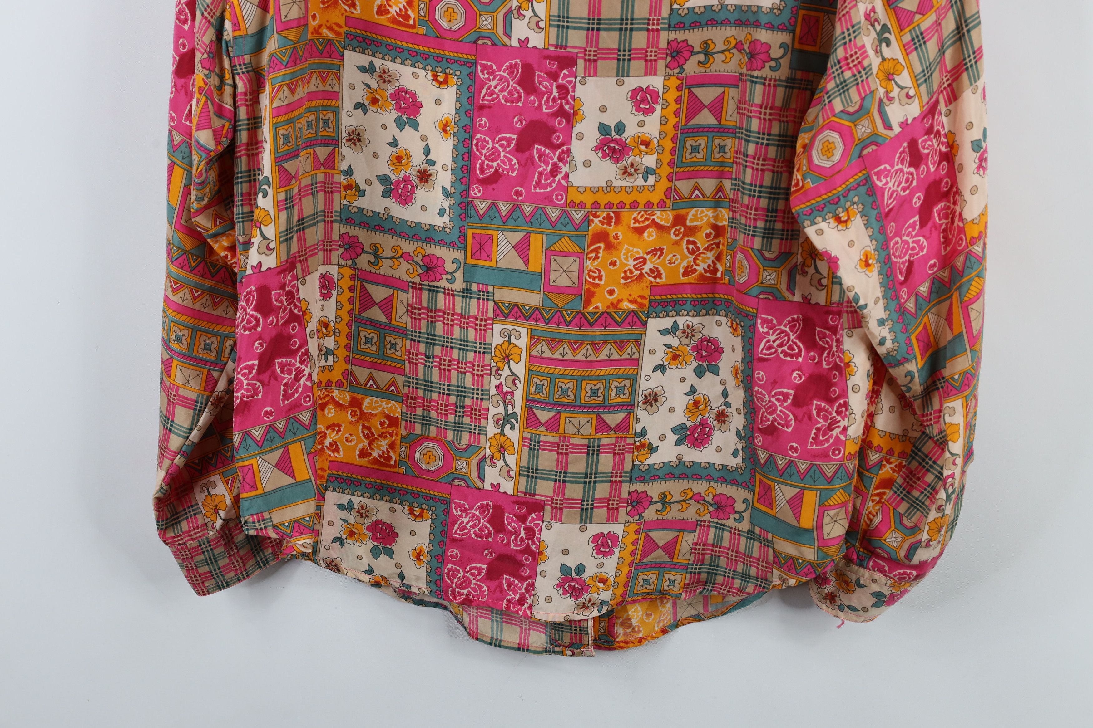 Vintage Vintage 90s Streetwear Patchwork Collared Button Shirt Size M / US 6-8 / IT 42-44 - 9 Thumbnail