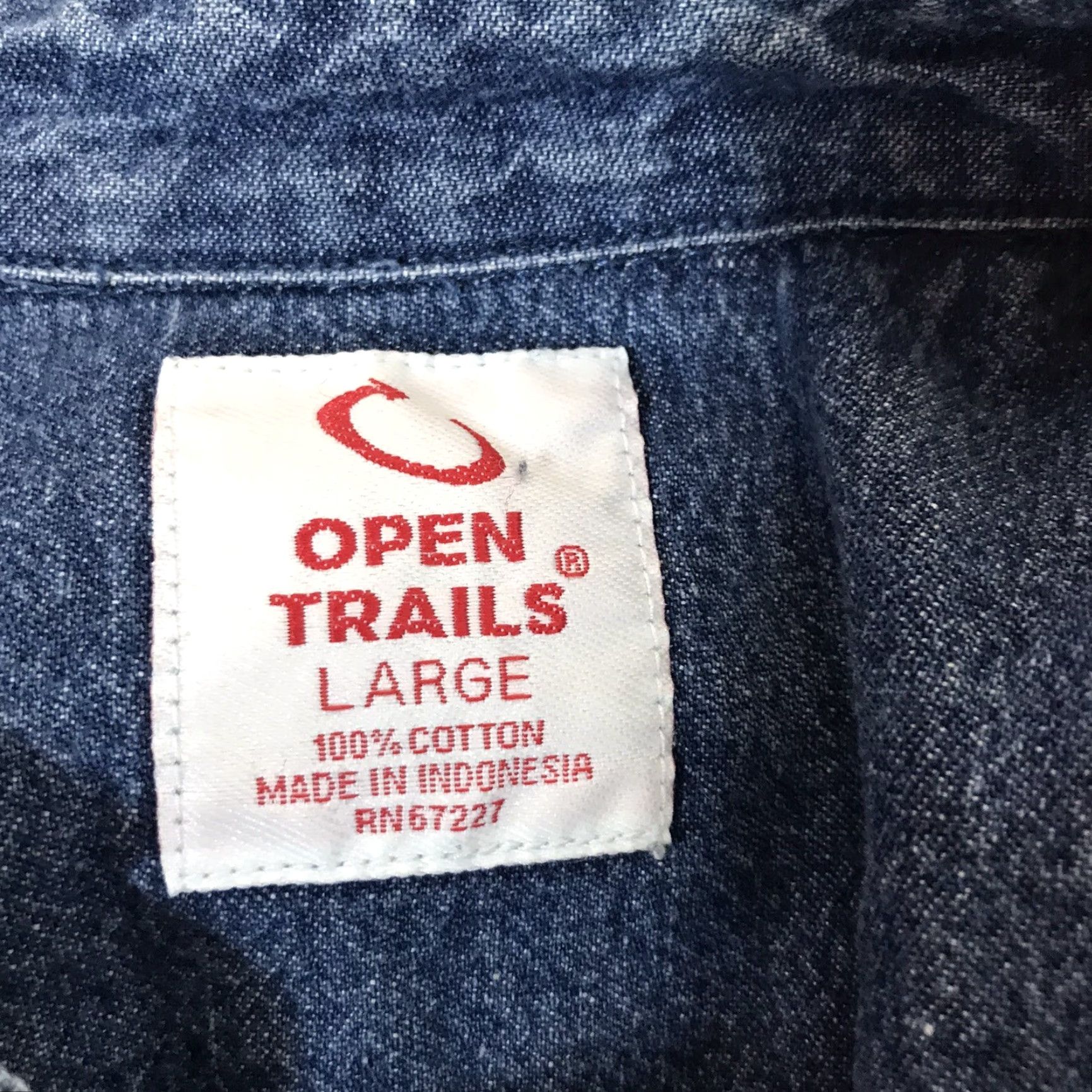 Rails Open Trails Button-Up Shirt Mens Size L Blue Denim Casual Workwear Size US L / EU 52-54 / 3 - 3 Thumbnail