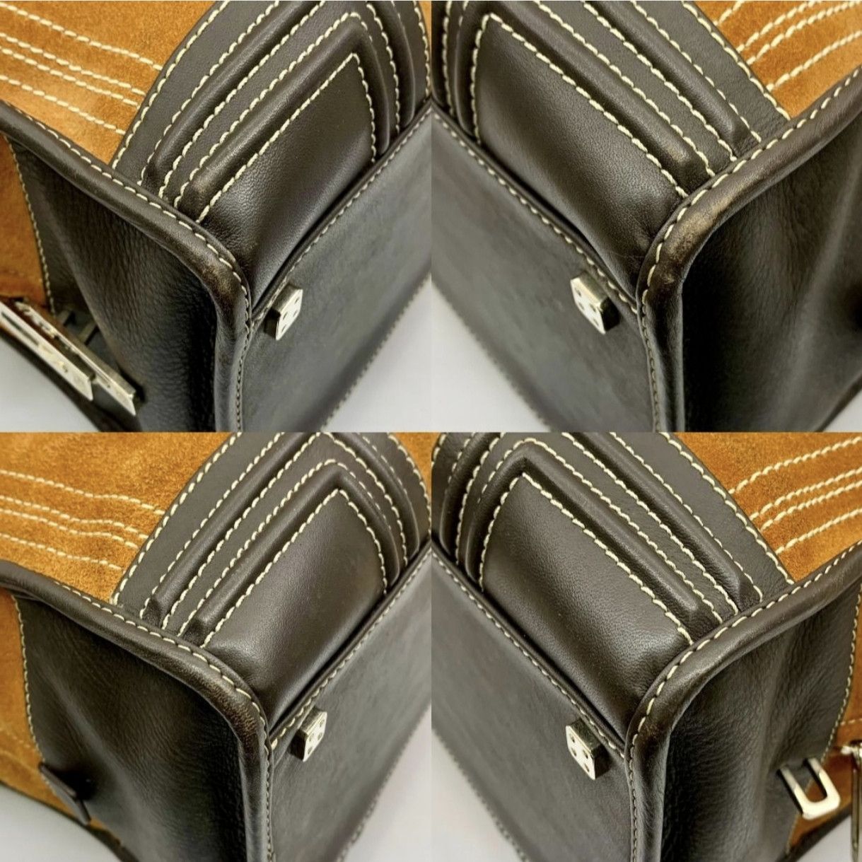 Loewe LOEWE Amazona 36 Suede Leather Handbags Size ONE SIZE - 6 Thumbnail